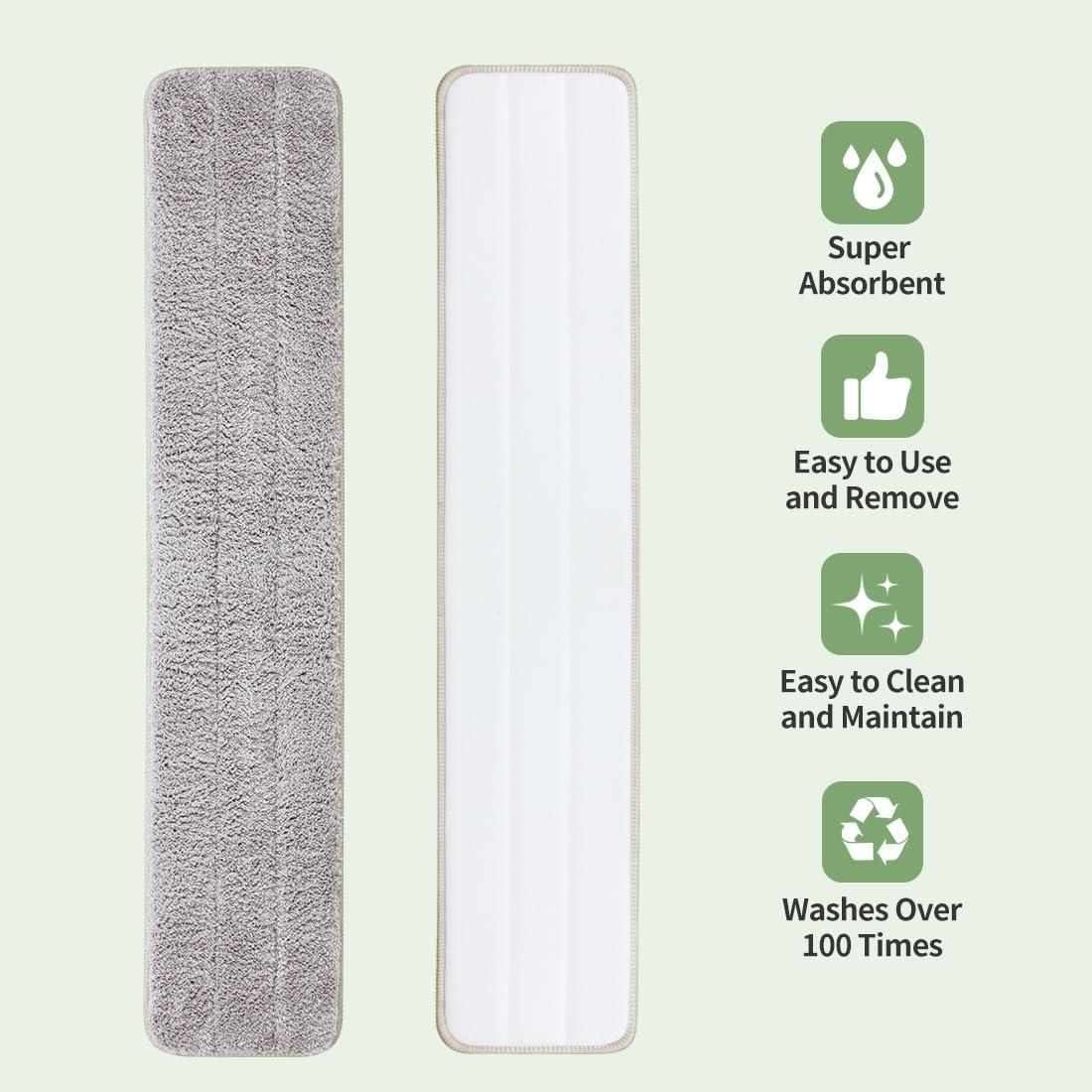 Mopas Reutilizables de Microfibra CQT 65x13 cm 4 Piezas