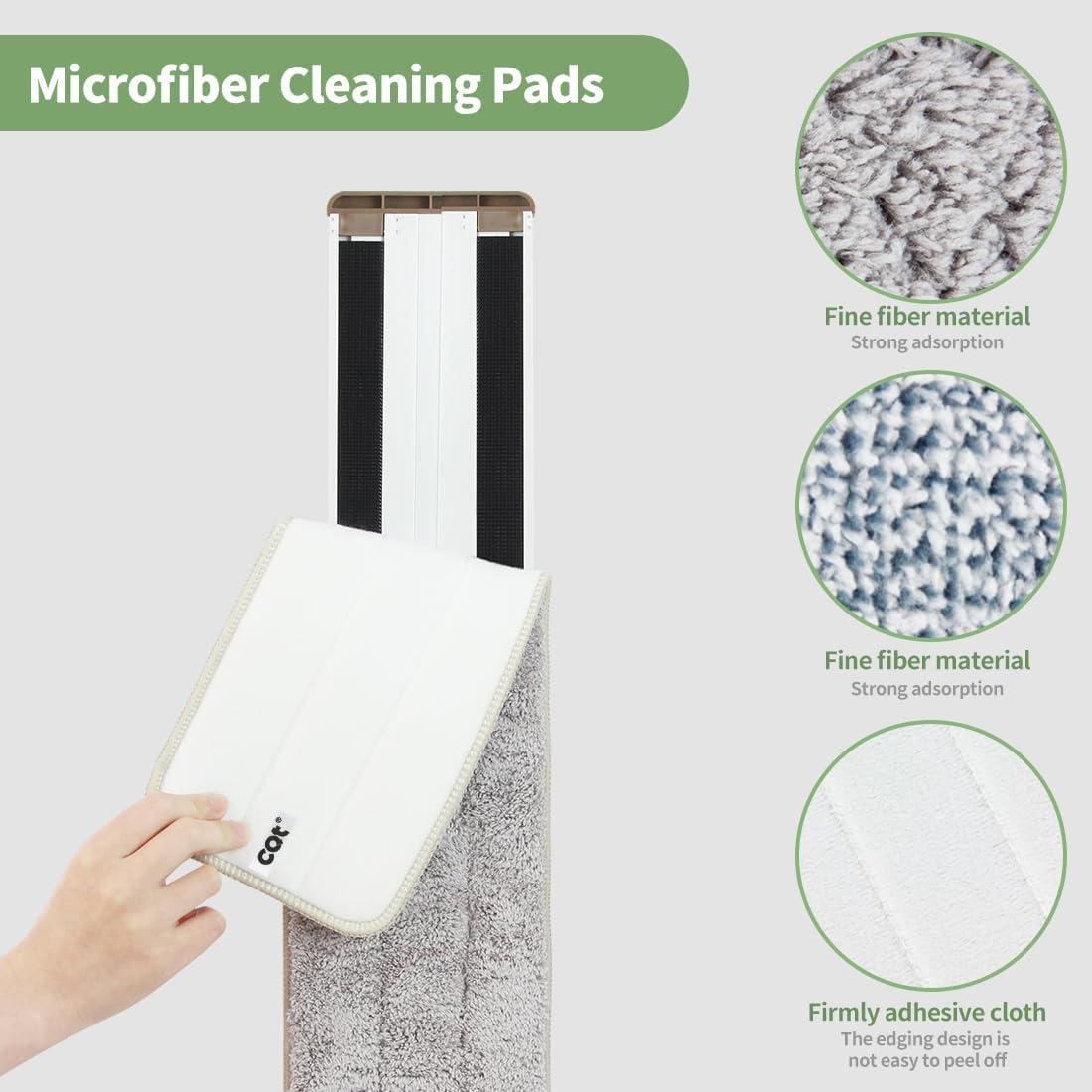 Mopas Reutilizables de Microfibra CQT 65x13 cm 4 Piezas