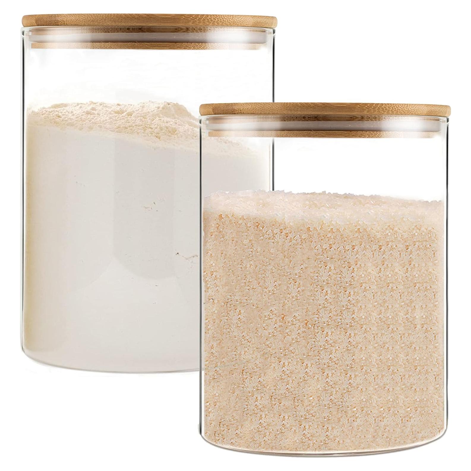 Tarros de Almacenamiento de Vidrio YUNCANG 2 Pack 3200ml