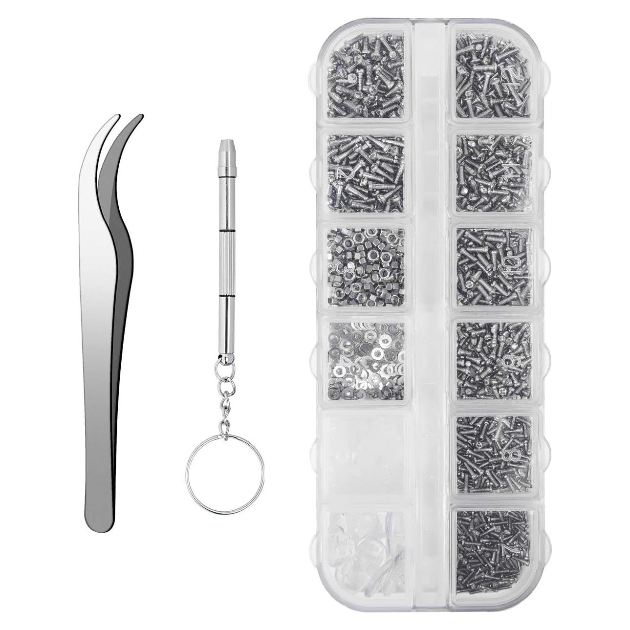 Kit de Reparación de Gafas Weico 1100 Piezas con Destornillador