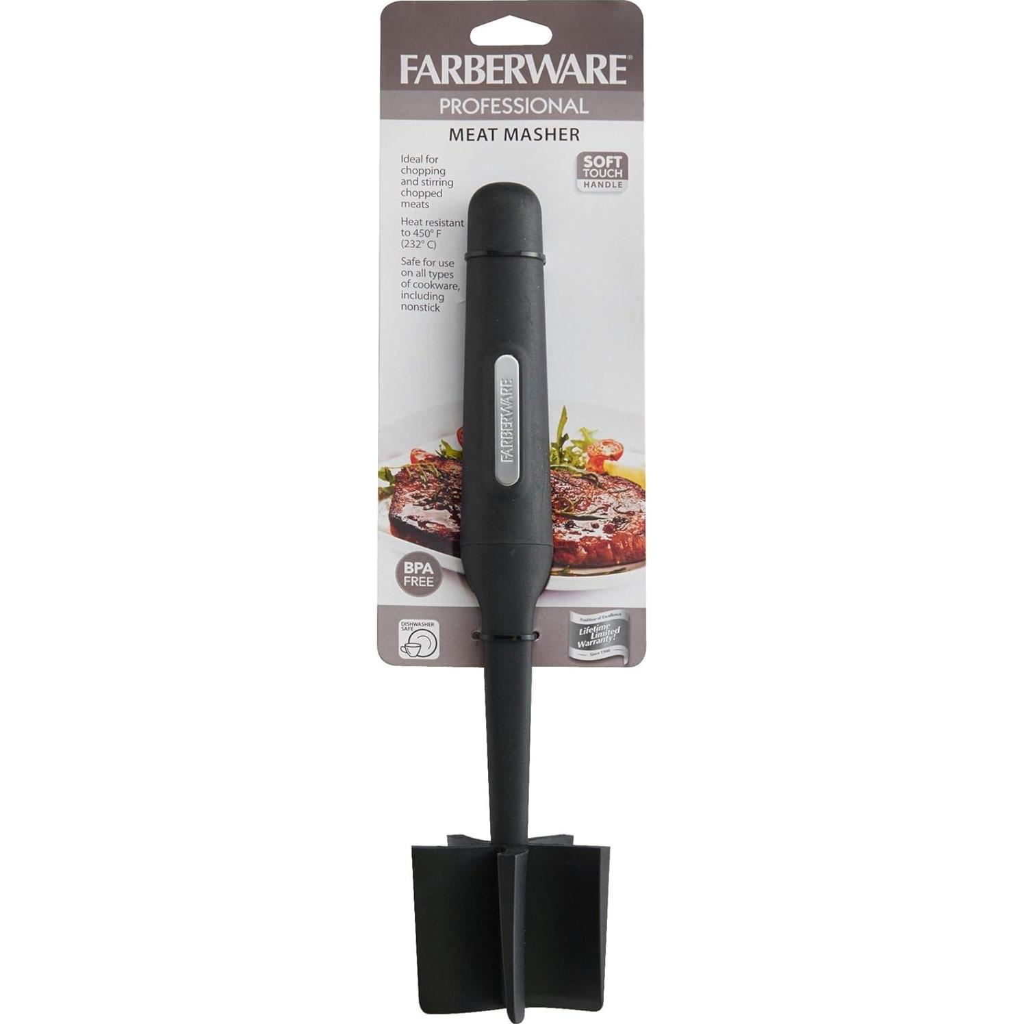 Machacador de Carne Profesional Farberware 27 cm Negro
