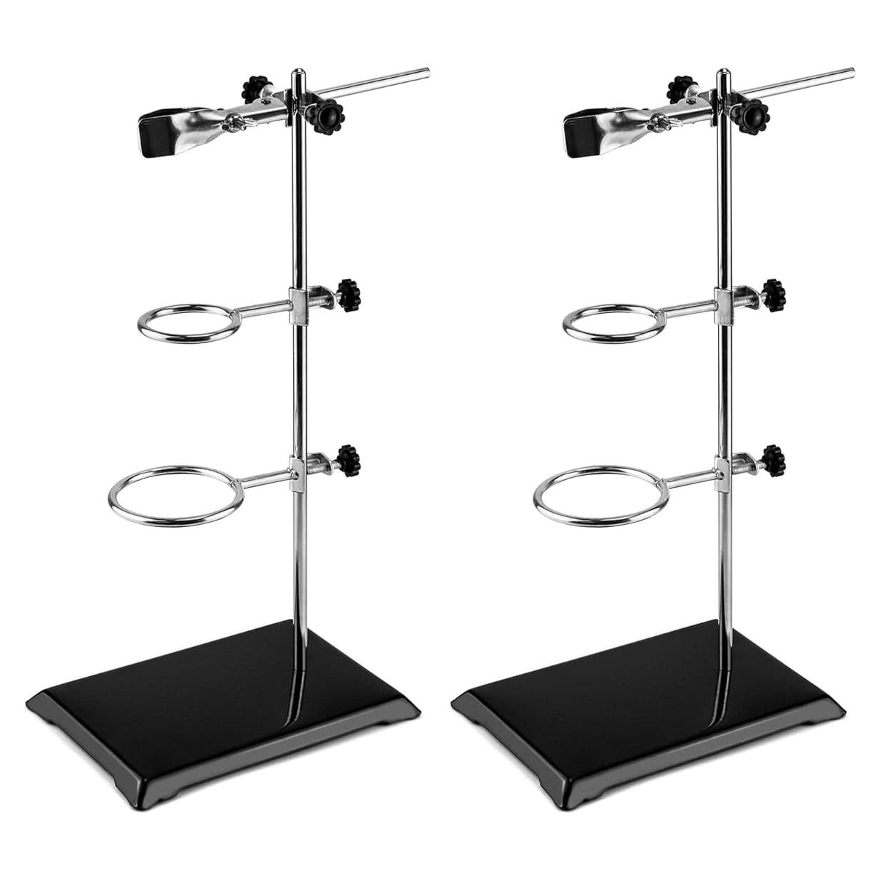 QWORK Soporte de Laboratorio 2 Piezas Acero 40,64 cm