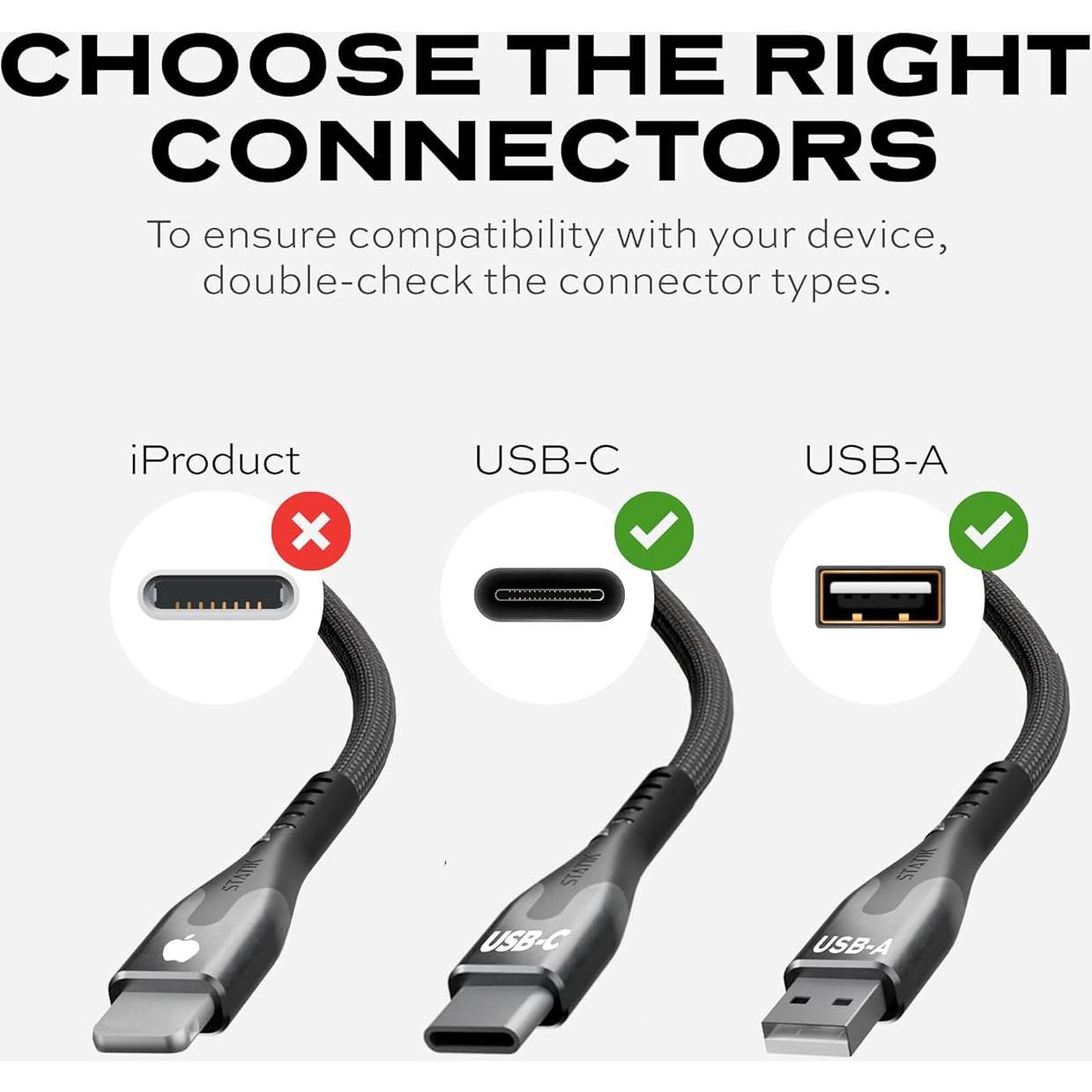 Cable USB a USB C MagStack 1M Cargador Rápido iPhone Galaxy