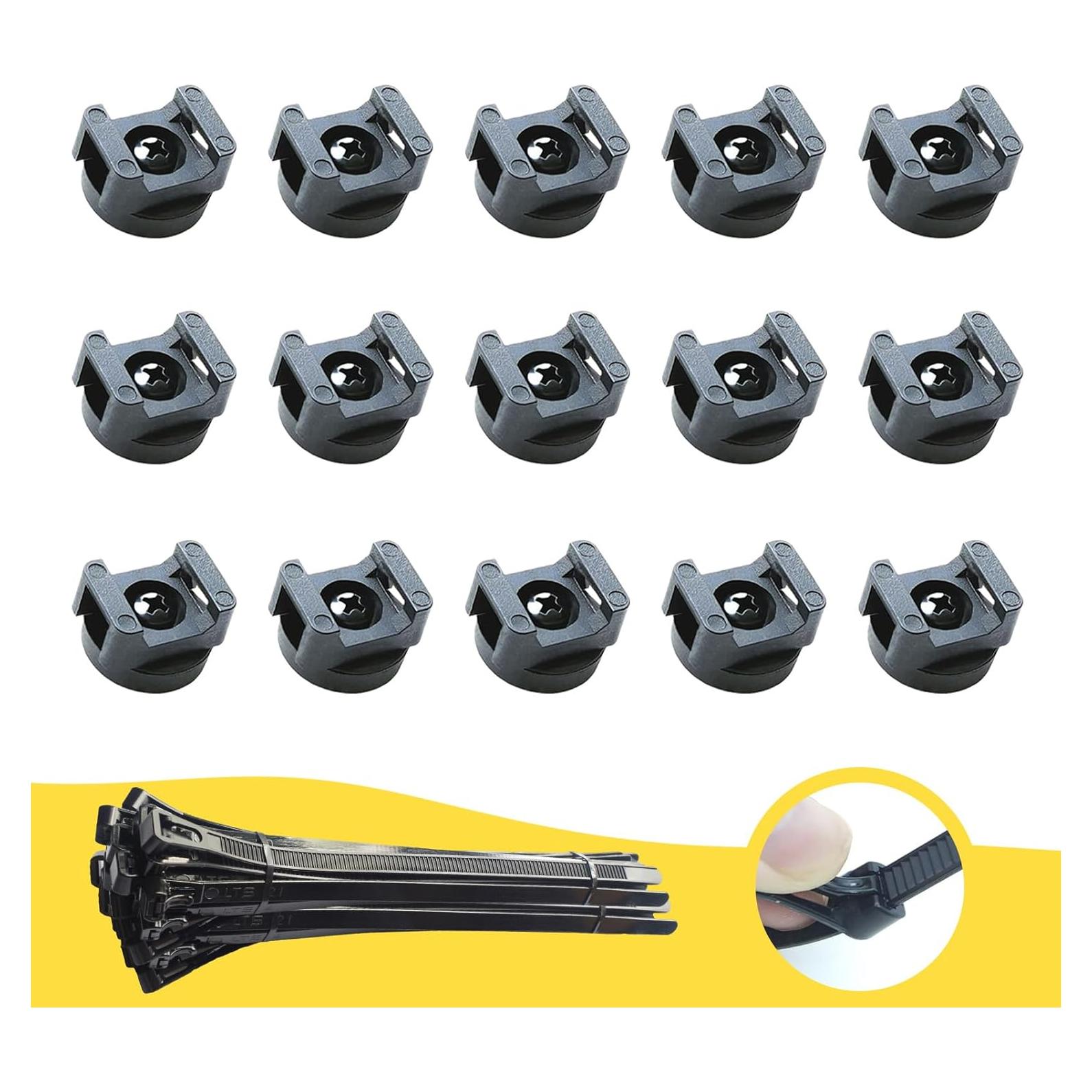 Soportes Magnéticos DyaMag 22mm con 30 Bridas Reutilizables