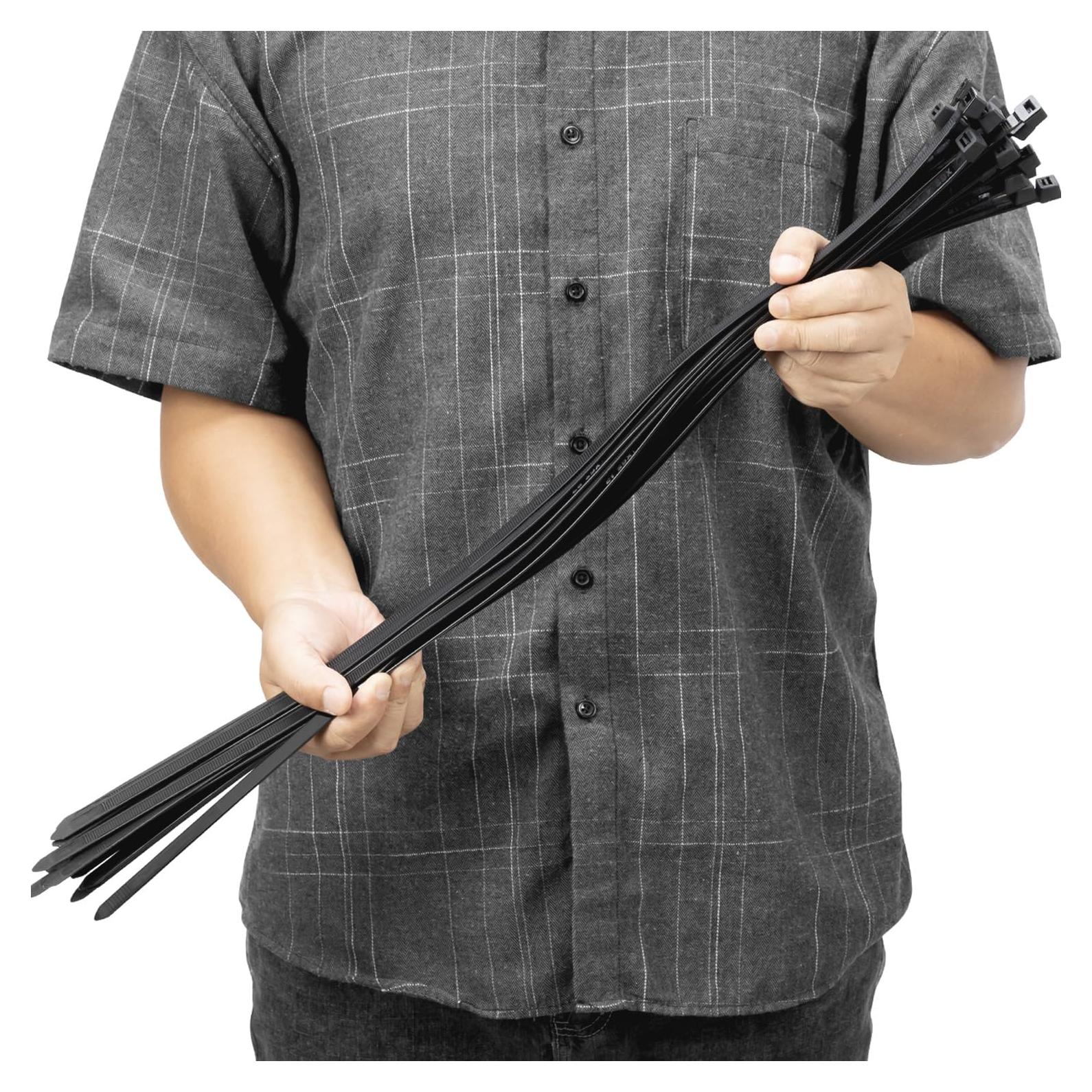 Bridas Negras Armpow 24" (60 cm) 50 PCS Alta Resistencia