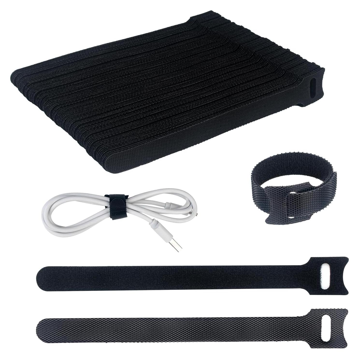 60 Bridas de Cable Reutilizables SUTOUG 15 cm Negras