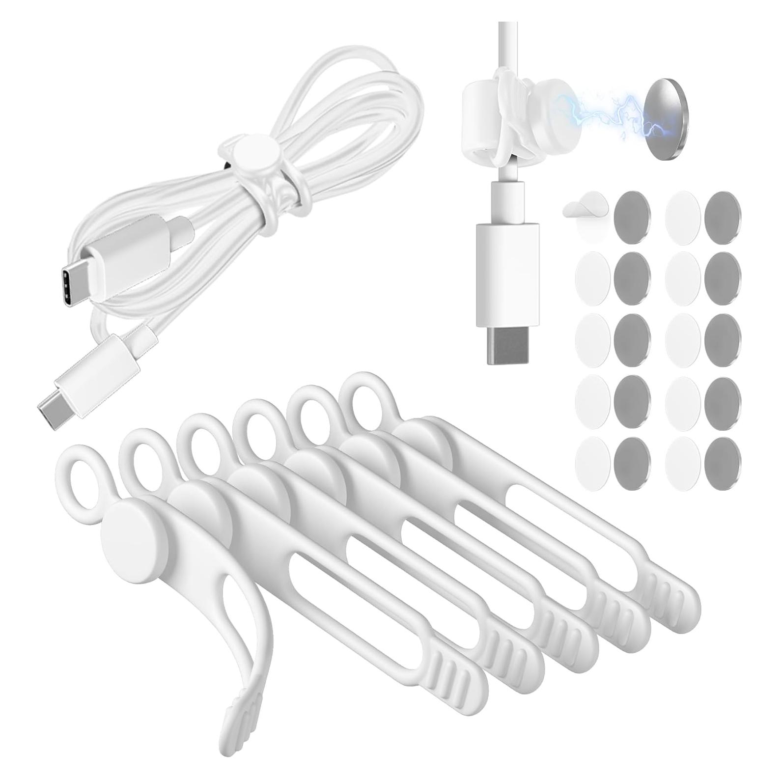 Organizador de Cables Nearockle 8 Piezas Silicona Magnético