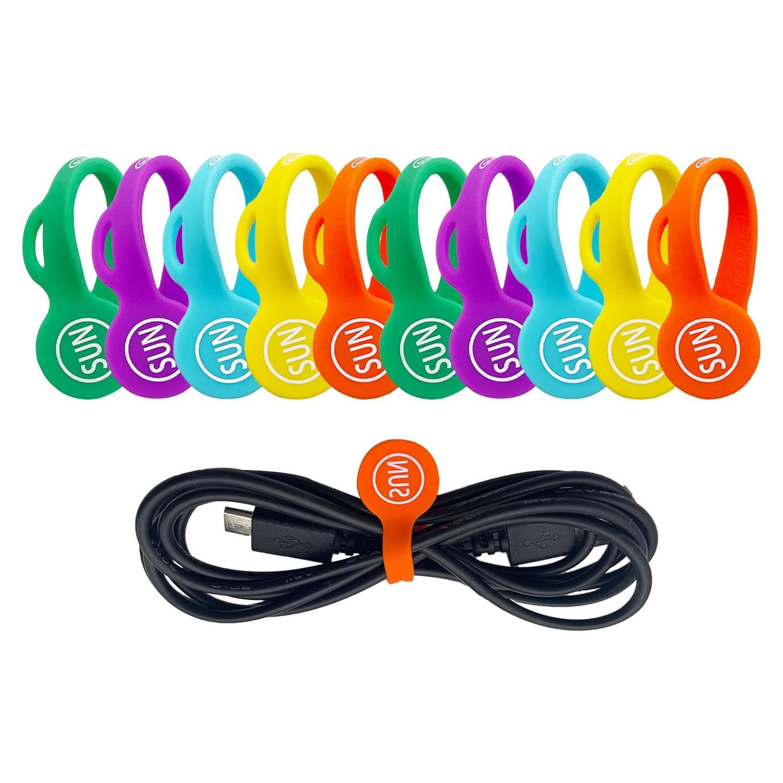 SUNFICON Paquete de 10 Clips Magnéticos Organizadores de Cables