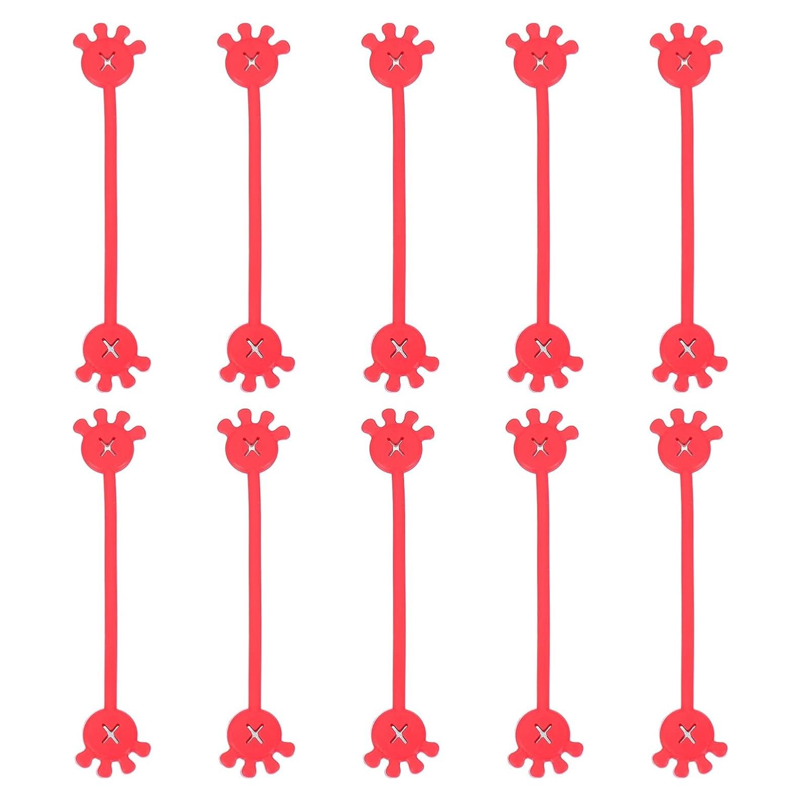 Sujetadores de Cable Magnéticos PATIKIL 10 Pcs Silicona Roja