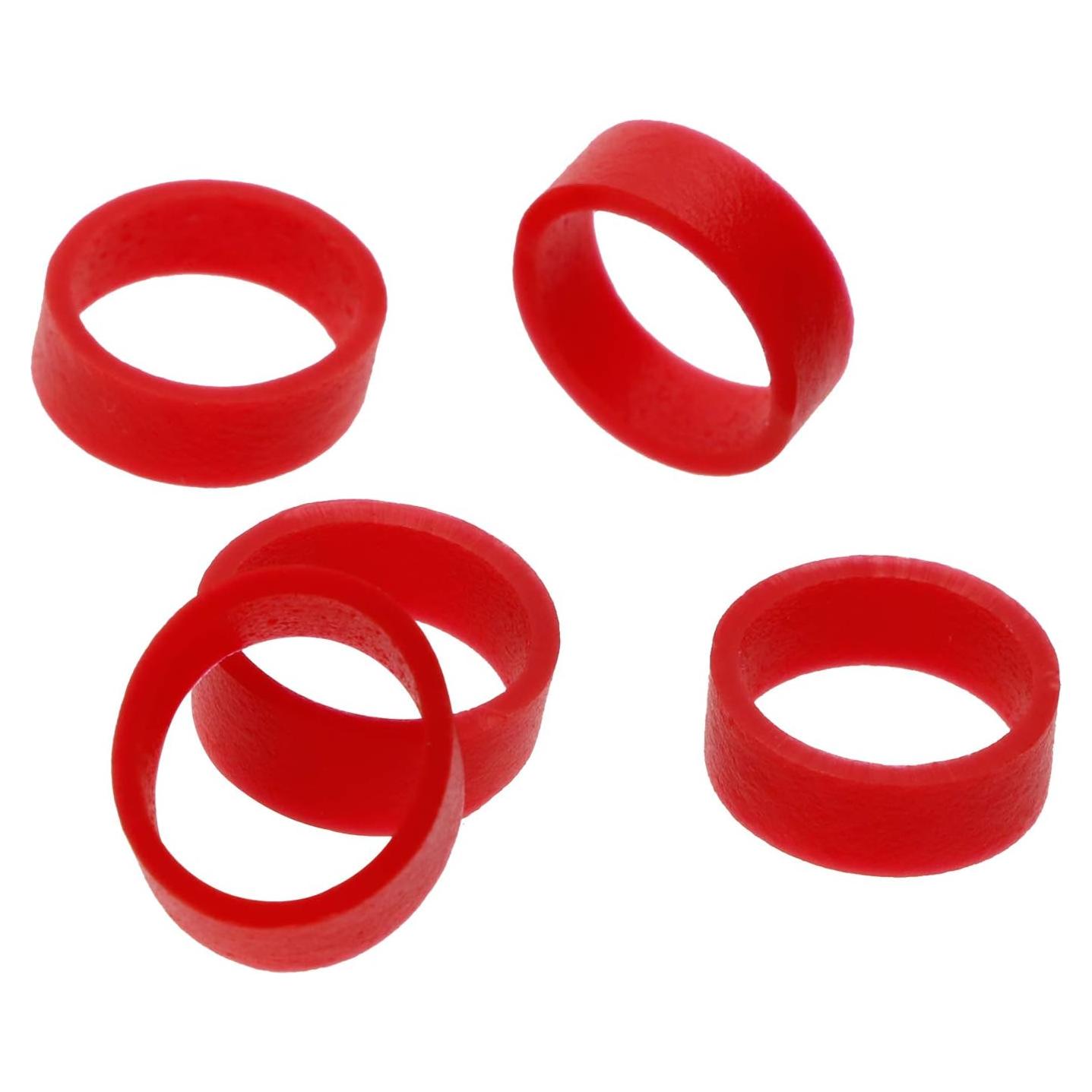100 Sujetacables de Silicona ONLYKXY Reutilizables Rojo