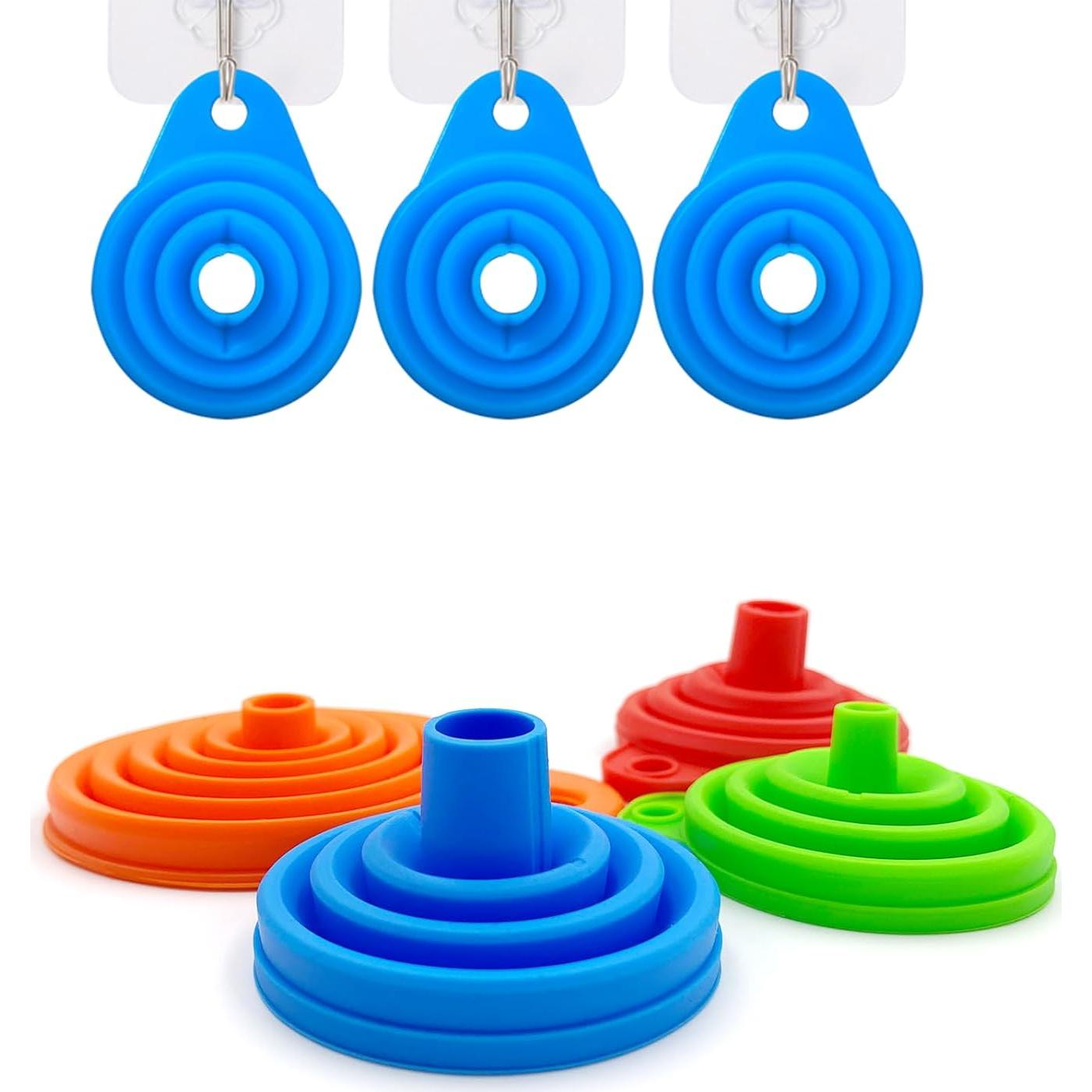 Juego de embudos de cocina plegables BIDEX 4 piezas silicona