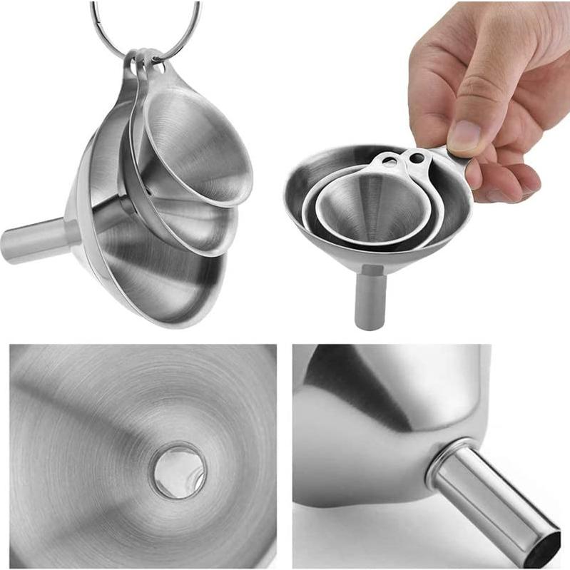 Juego de Embudos de Cocina ZIYOU Acero Inoxidable 3 Piezas