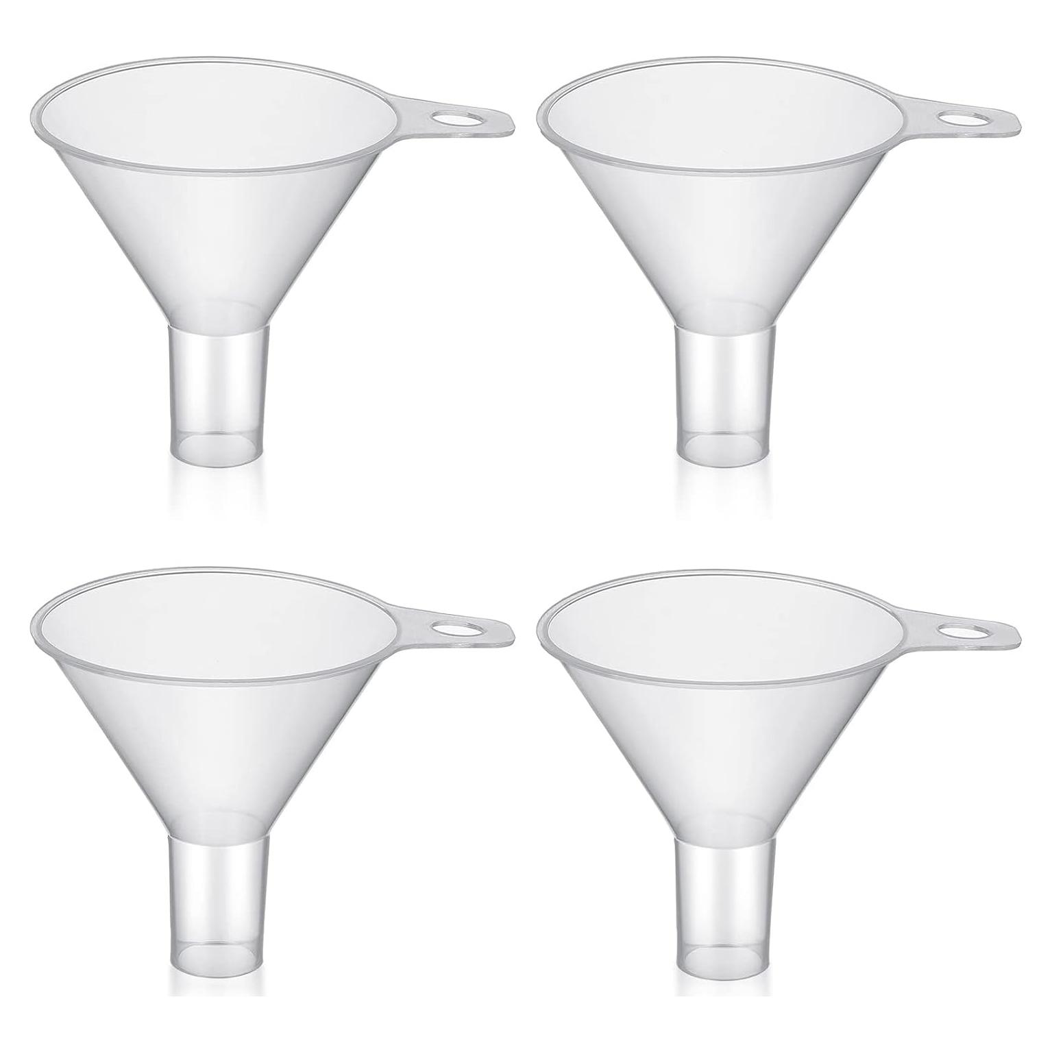 Mini embudo plástico QuZCarious 4 piezas 6.5 cm cocina