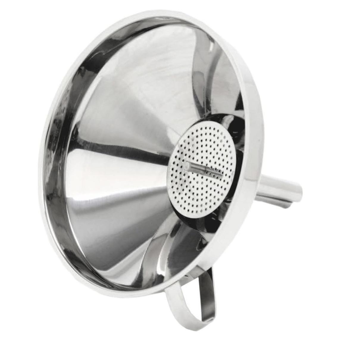 Embudo de acero inoxidable Norpro 14 cm con colador desmontable