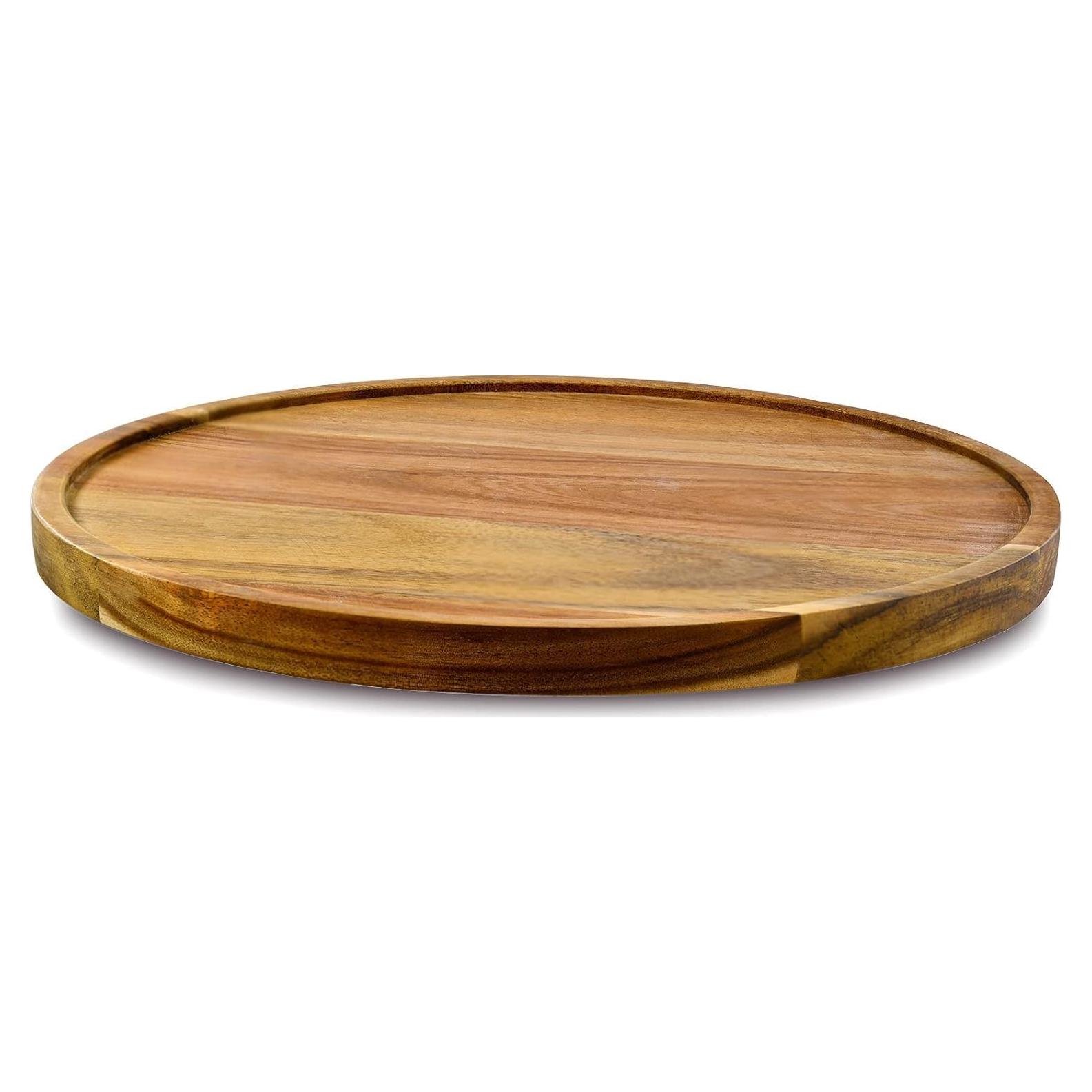 Organizador giratorio de madera de acacia AUAM 25,4 cm