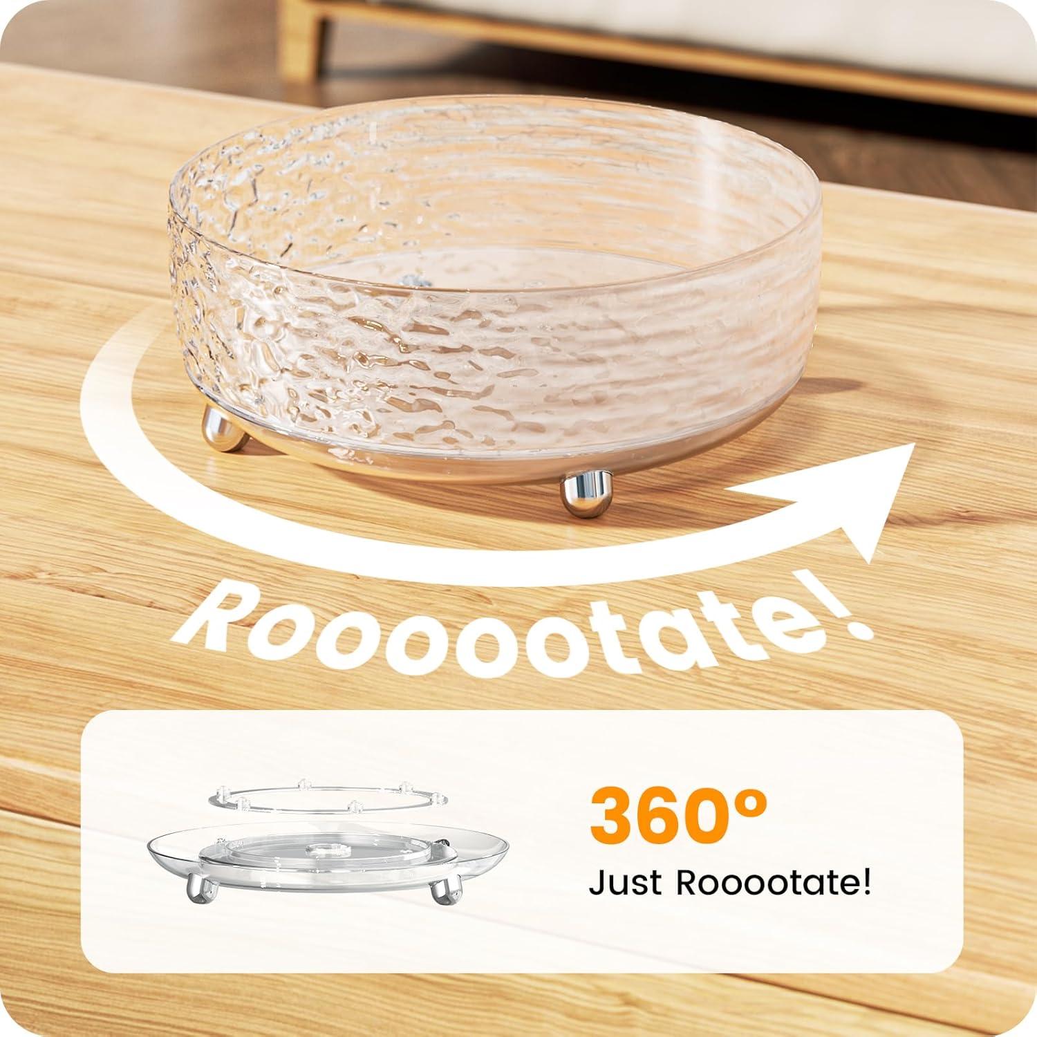 Organizador de Maquillaje A-LUGEI 360° Transparente 22,86 cm