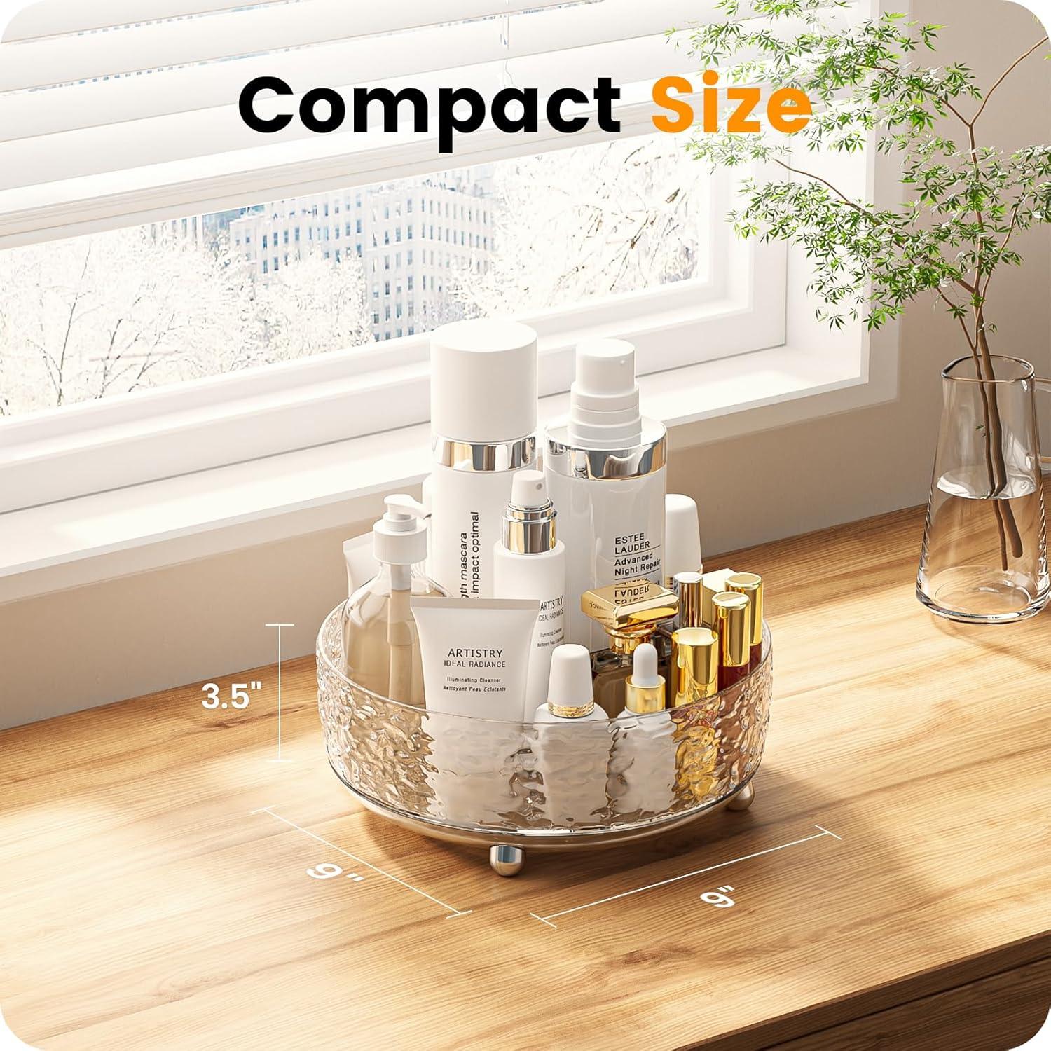 Organizador de Maquillaje A-LUGEI 360° Transparente 22,86 cm