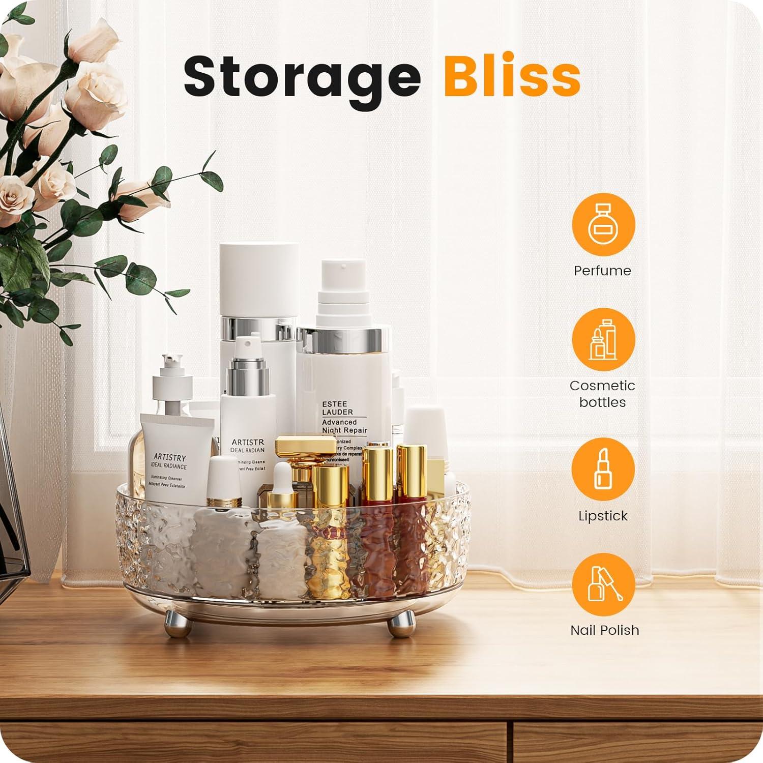 Organizador de Maquillaje A-LUGEI 360° Transparente 22,86 cm