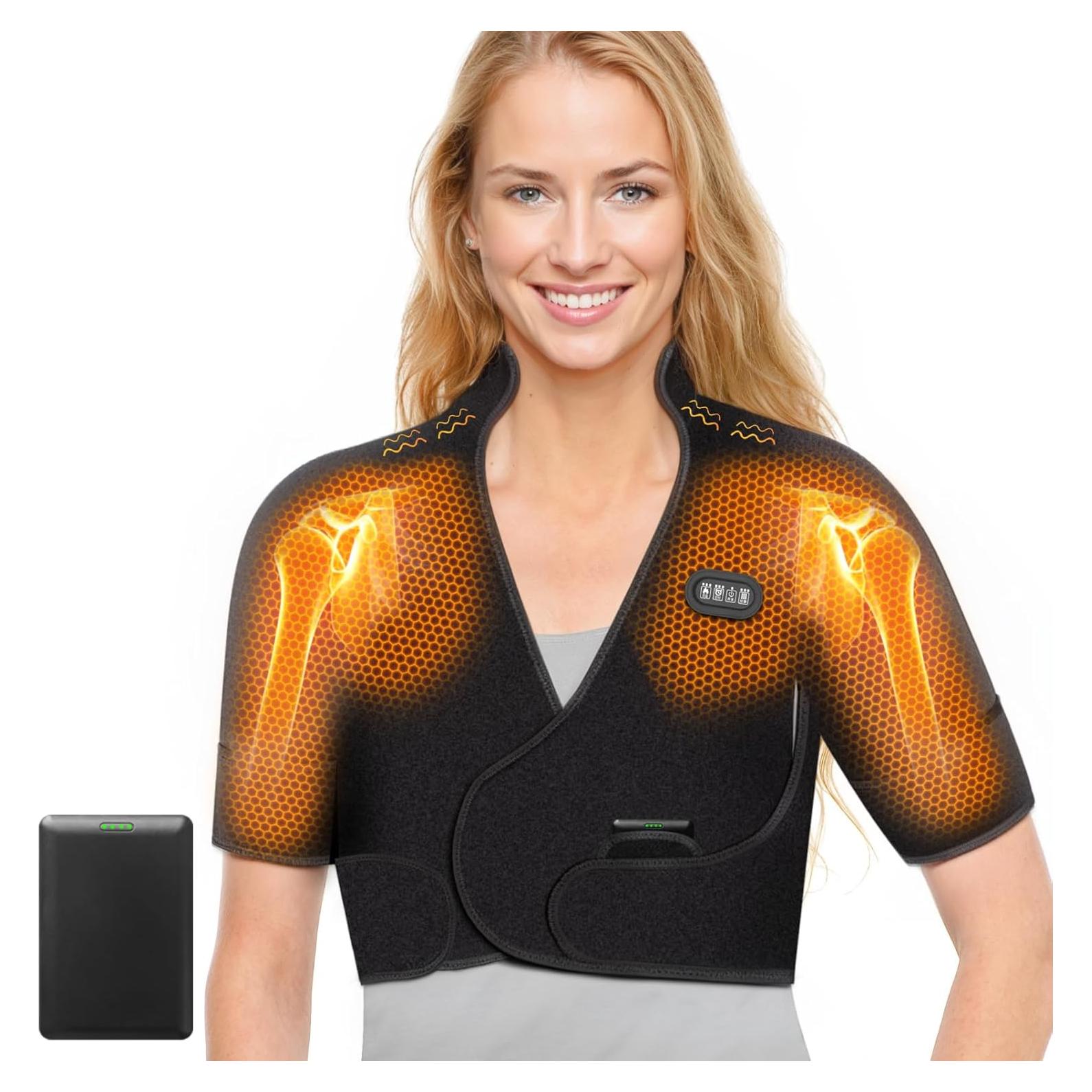 Almohadilla Térmica Inalámbrica Yabuu con Masaje para Cuello y Espalda