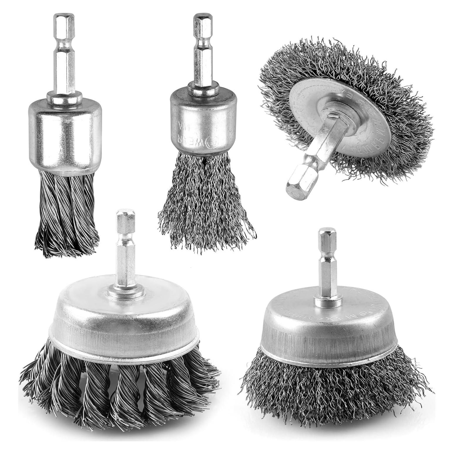 Juego de 5 Accesorios de Cepillo de Alambre WENHUALI