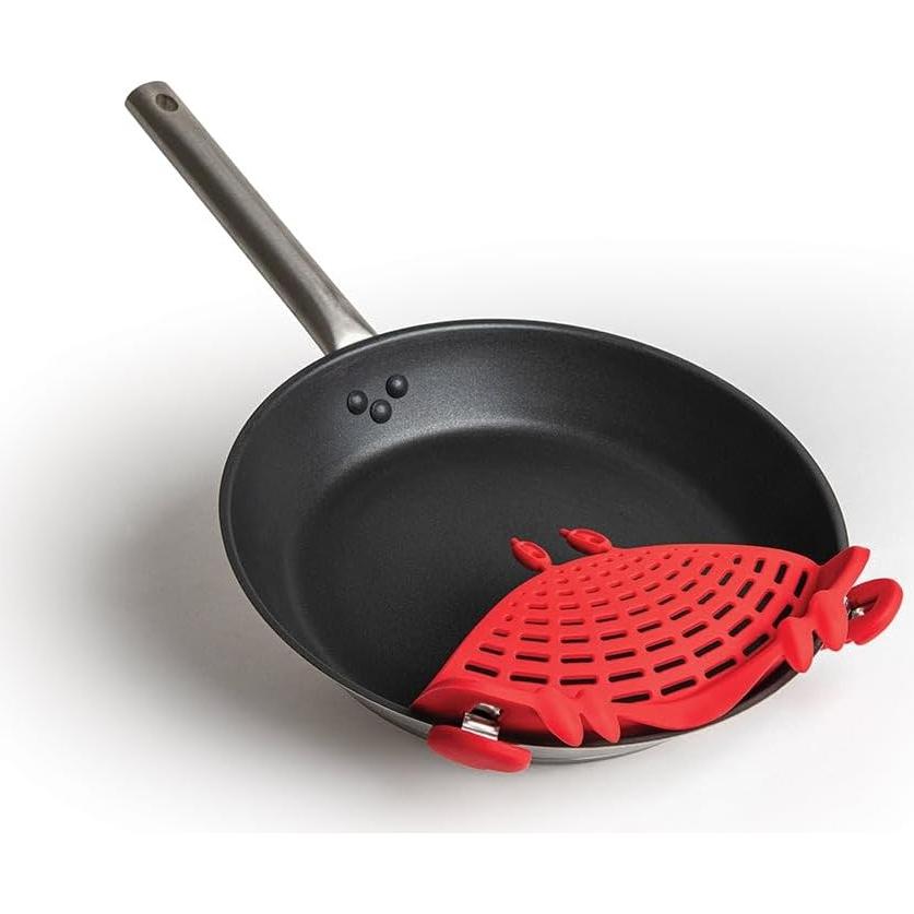 Colador de Pasta OTOTO Crabby Rojo - Accesorio de Cocina Divertido