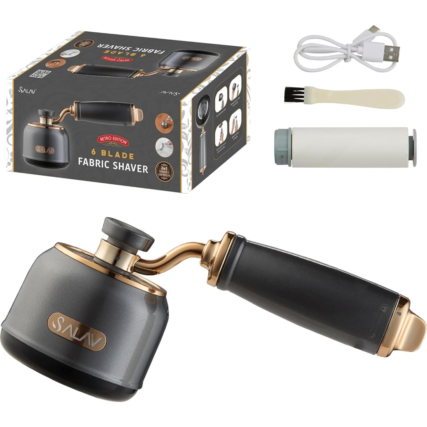 Afeitadora de Tela Recargable SALAV Retro Titanio 6 Cuchillas