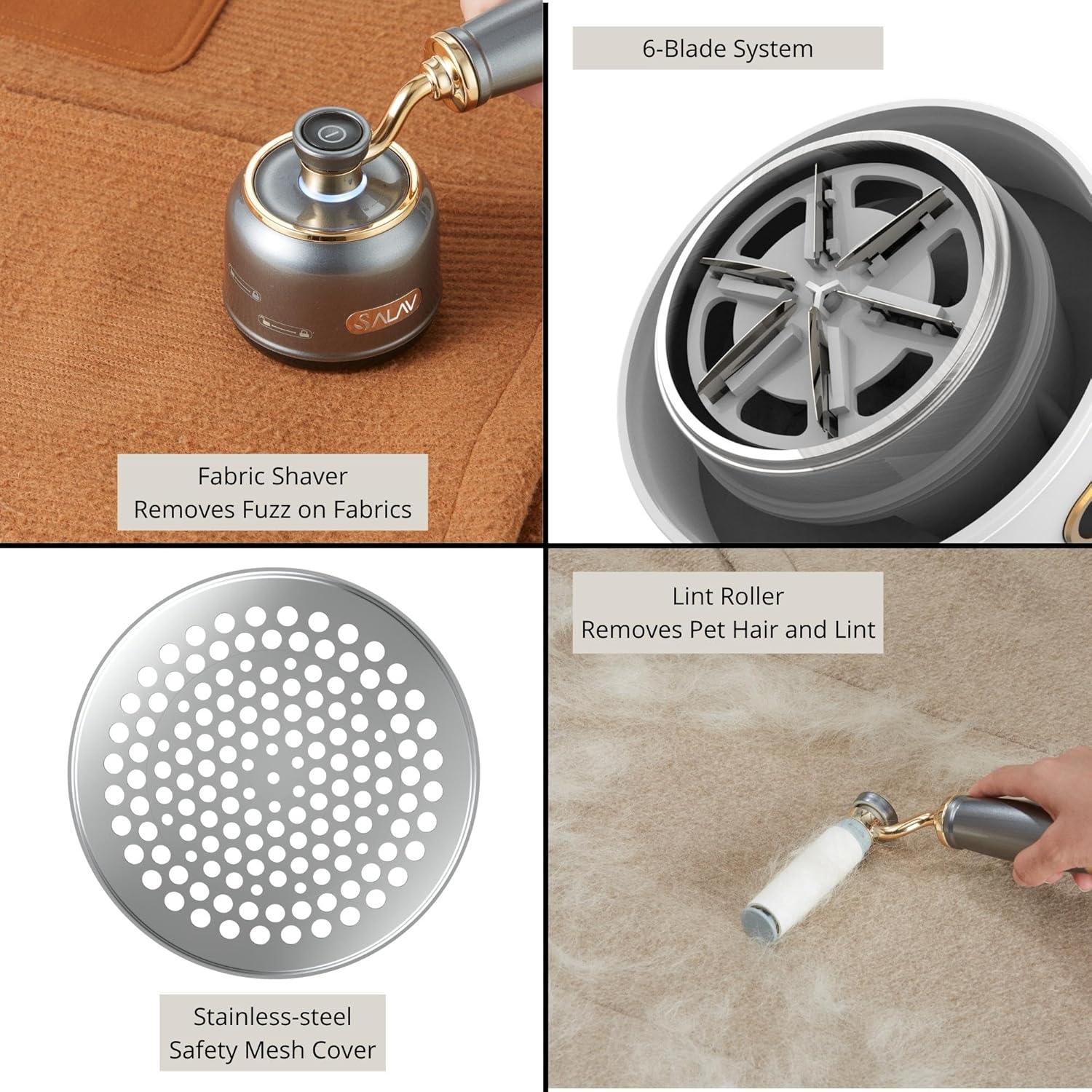 Afeitadora de Tela Recargable SALAV Retro Titanio 6 Cuchillas