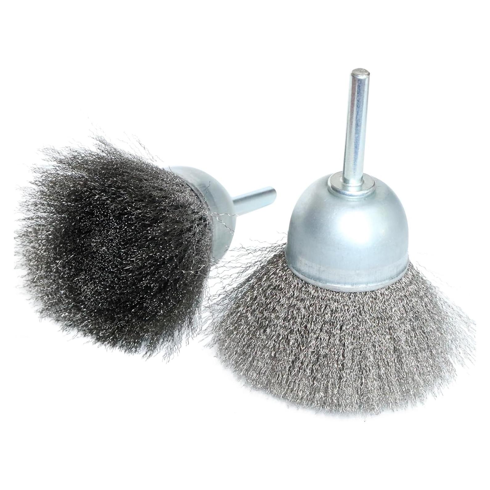 Juego de cepillos de copa de alambre Hiqalty 6,35 cm 2 piezas