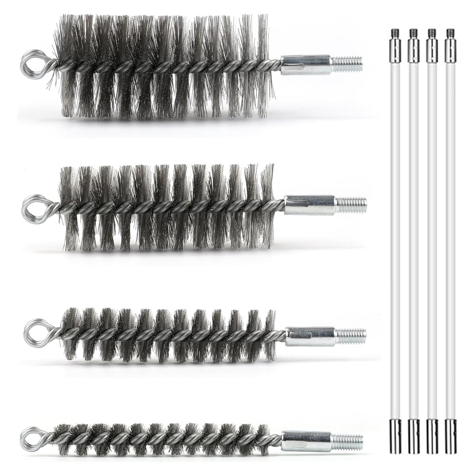 Juego de cepillos de limpieza Ctsyuqoo 4 piezas acero inoxidable