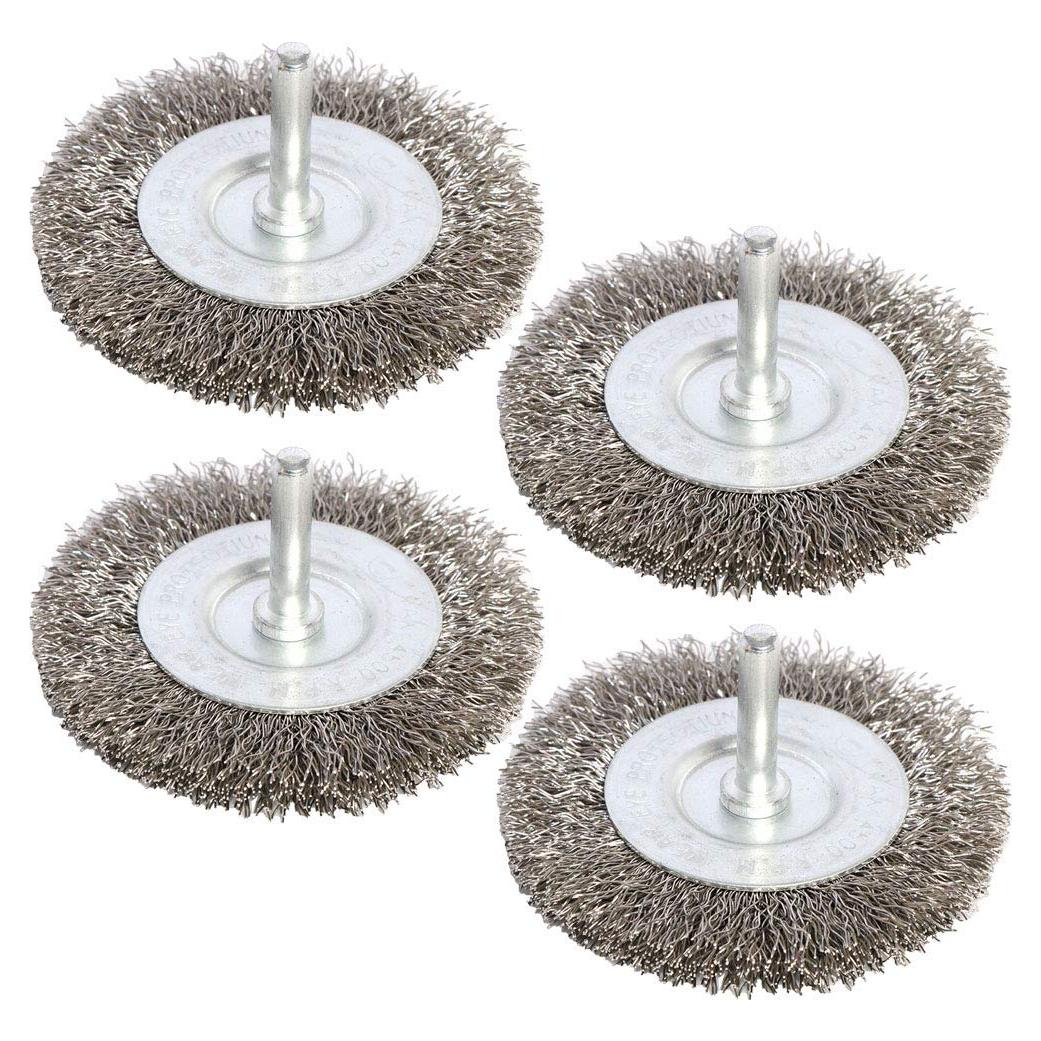 Kit de cepillos de alambre FPPO 4 piezas 75 mm para taladro