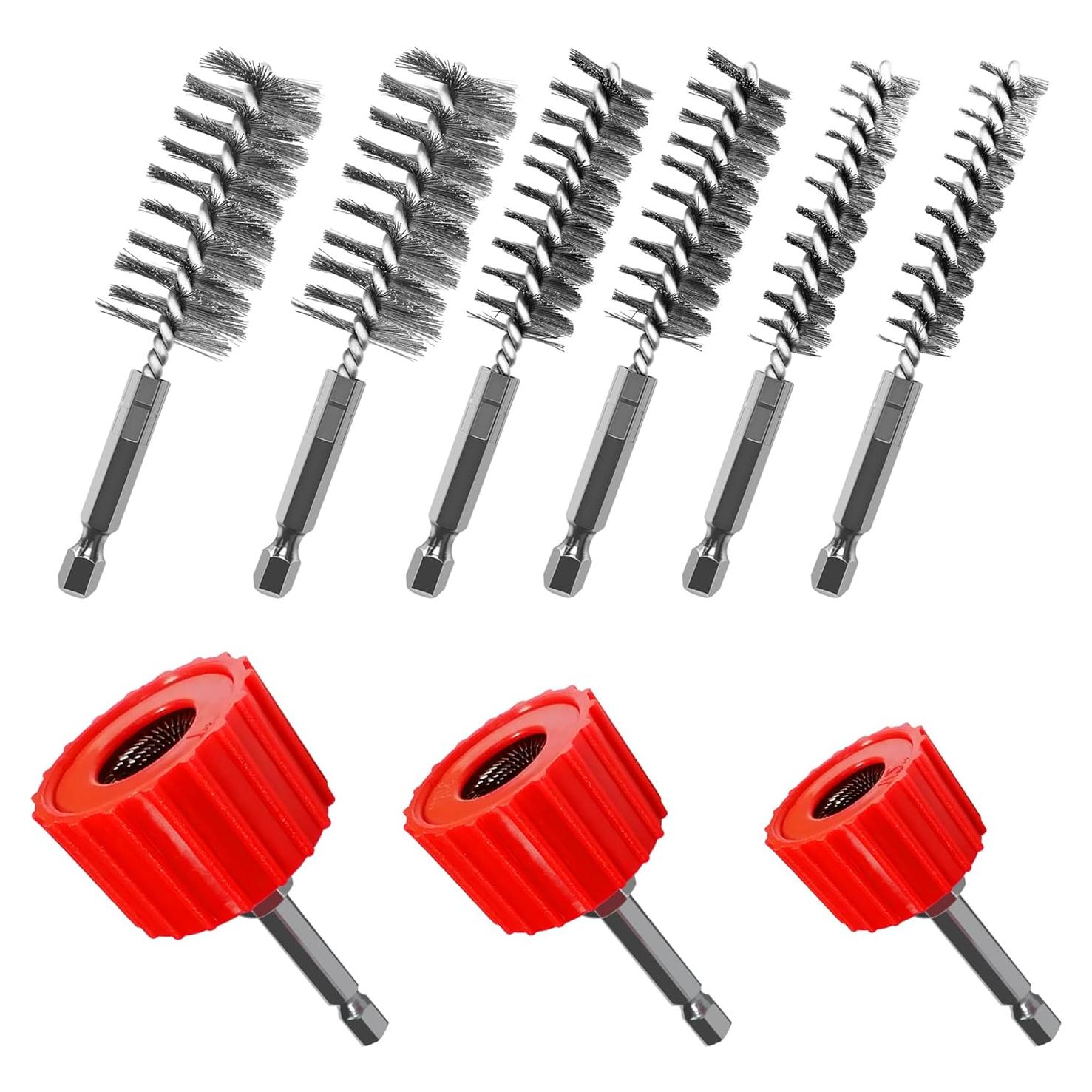 Limpiador de Tubos de Cobre PokShow con 3 Cepillos y 6 de Acero