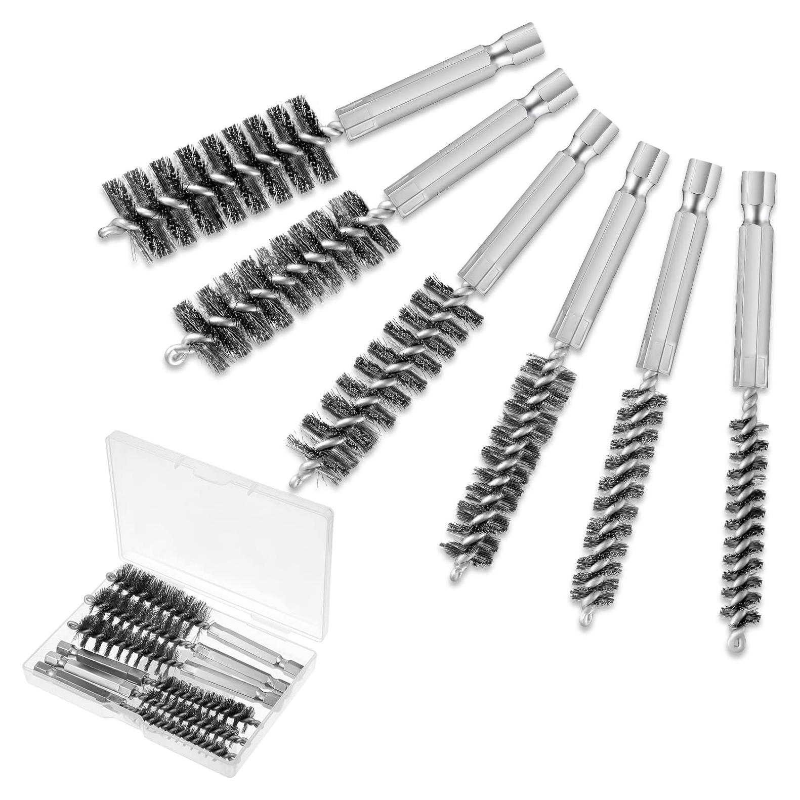 Juego de 6 cepillos de limpieza Patelai 8-19 mm acero inoxidable