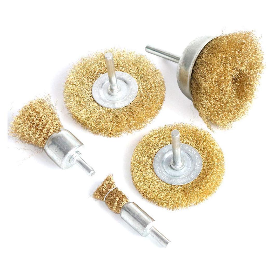 Kit de cepillos de alambre de latón FPPO 5 piezas 0.13 mm