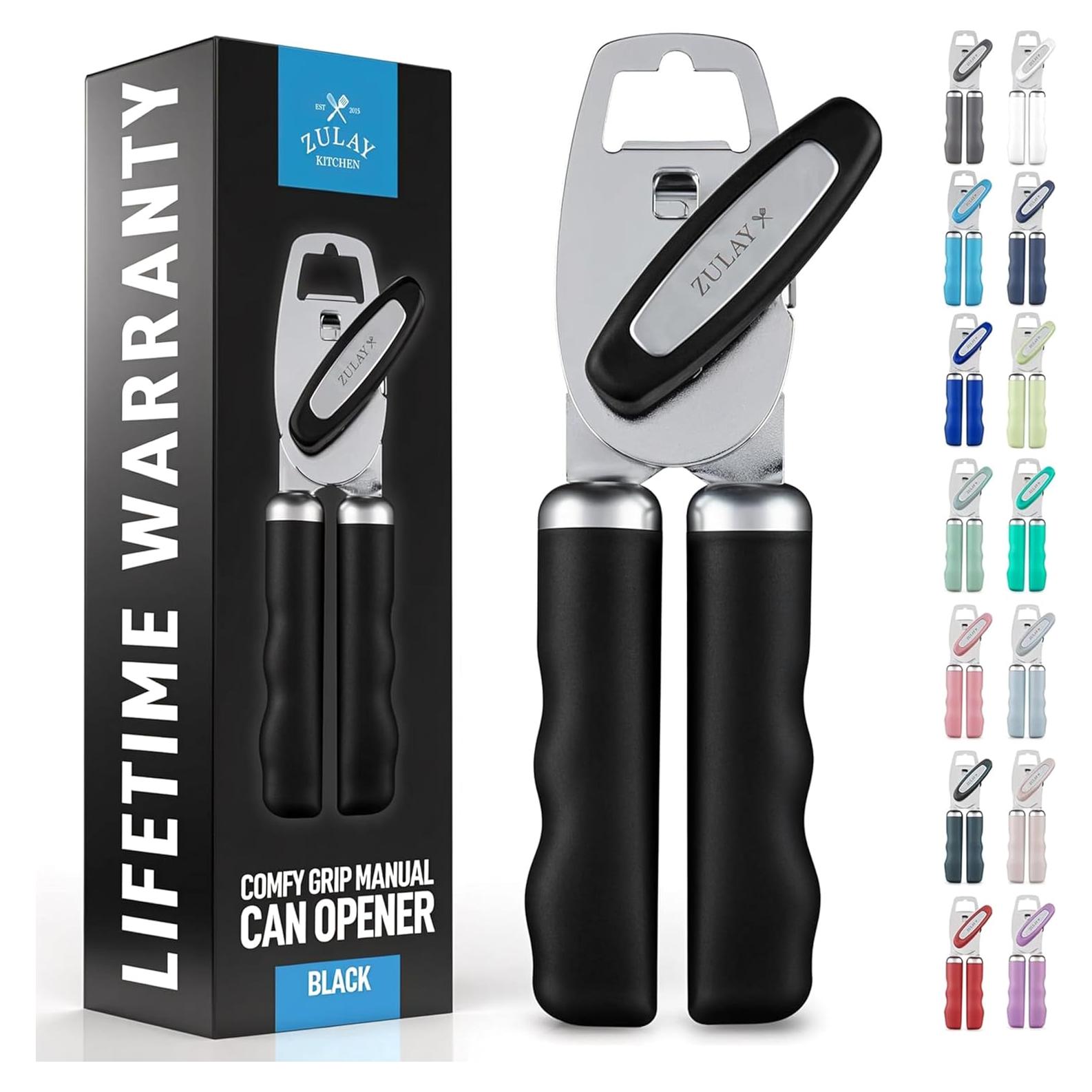 Abrelatas Manual Zulay Kitchen Acero Inoxidable Negro