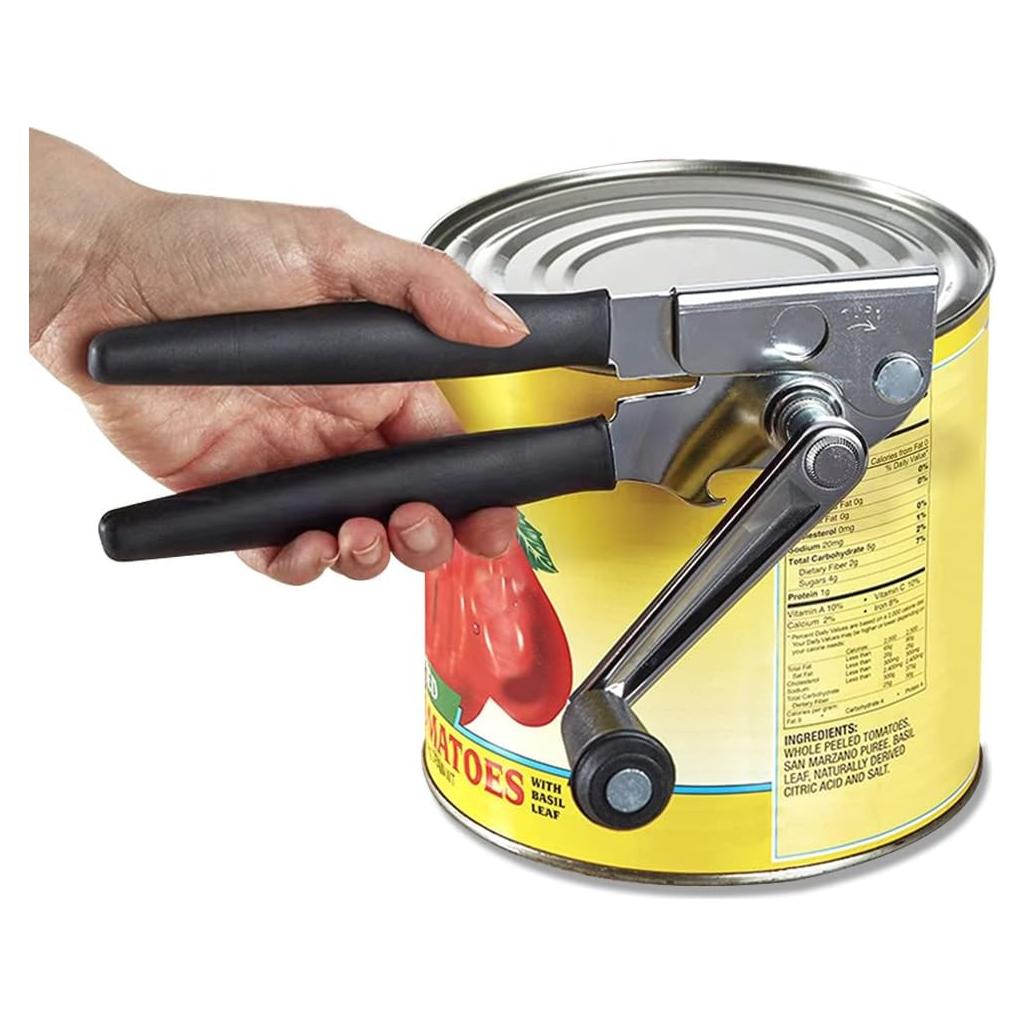 Abre latas manual NUFR de acero inoxidable con mangos ergonómicos