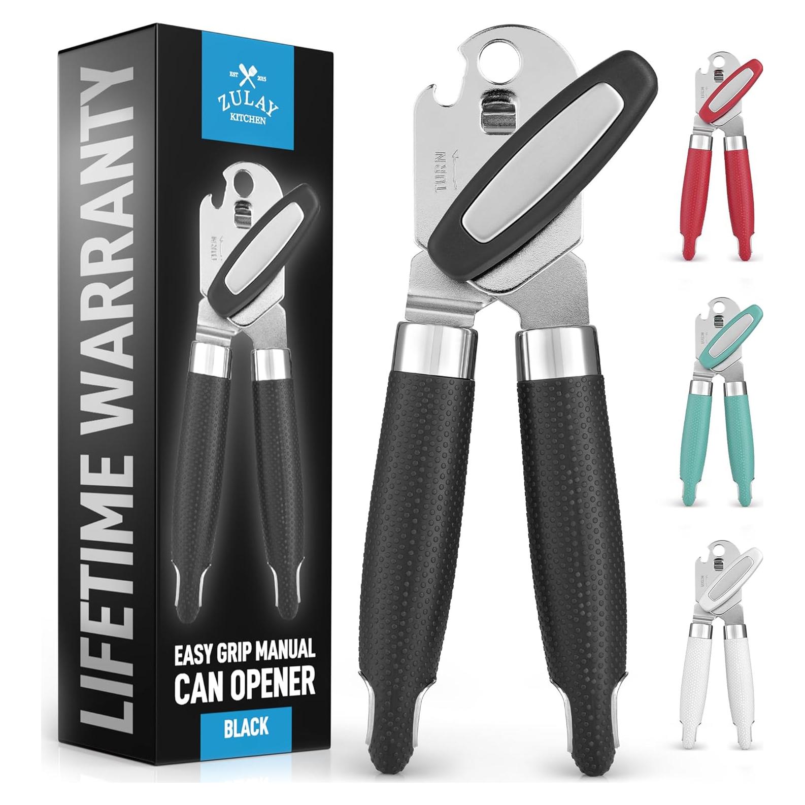 Abrelatas Manual Zulay Kitchen Acero Inoxidable Grande Negro