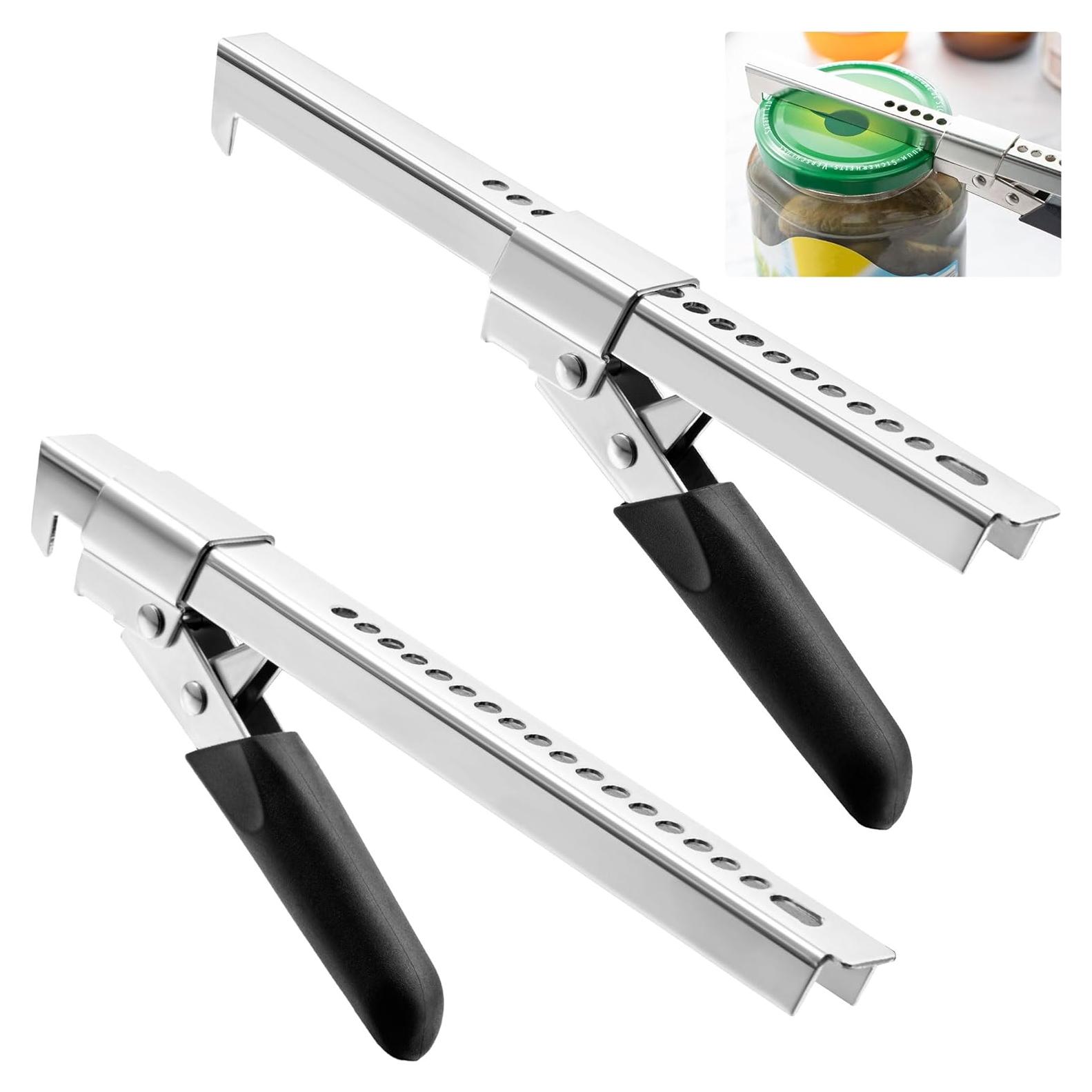 Dreyoo 2 Pack Abridores de Tarros Ajustables Acero Inoxidable