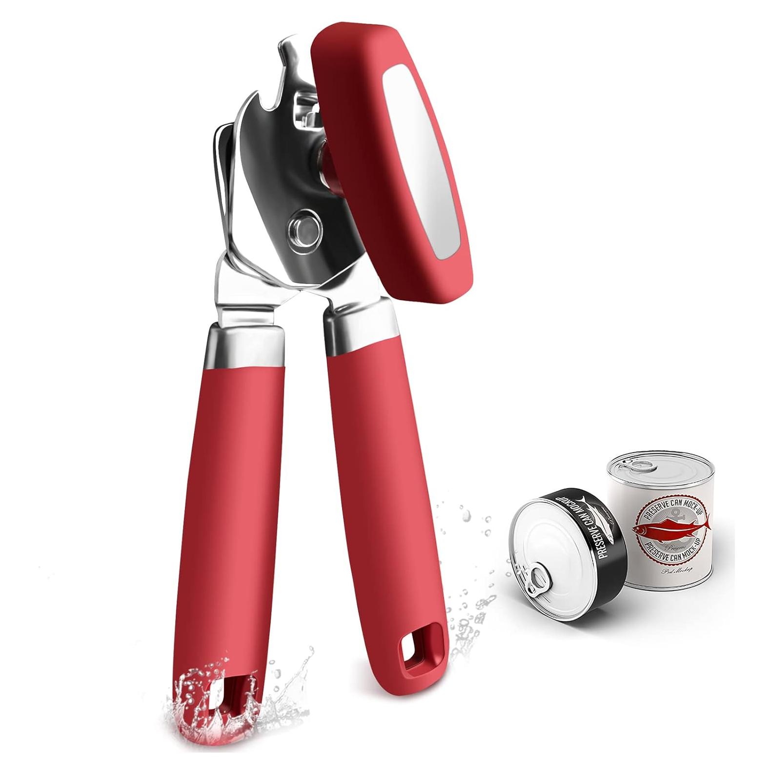 Abrelatas Manual Multifuncional OUTWAY Acero Inoxidable Rojo