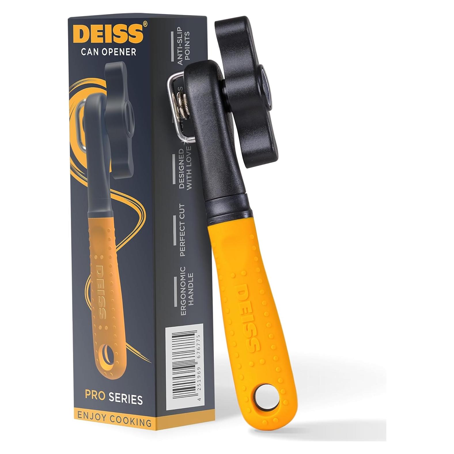 Abrelatas Manual Deiss Pro Naranja Acero Inoxidable 21.5cm