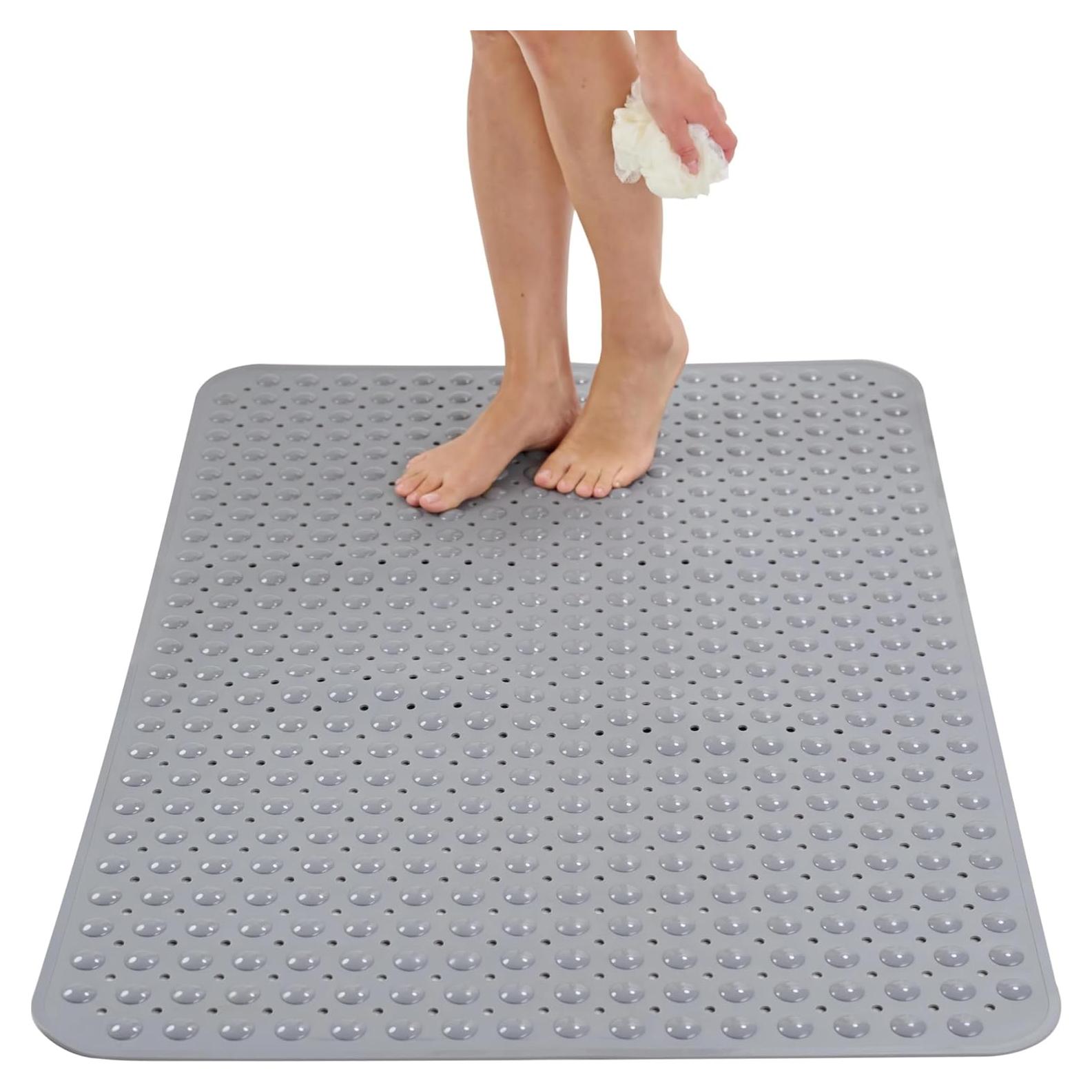 Tapete de Ducha Antideslizante ENKOSI 119x81 cm Gris