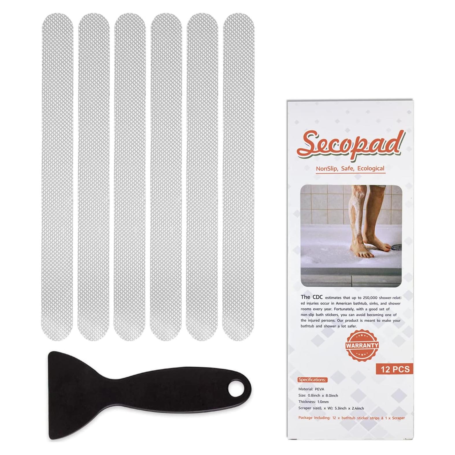 Pegatinas Antideslizantes Secopad 24 Piezas para Baño y Escaleras