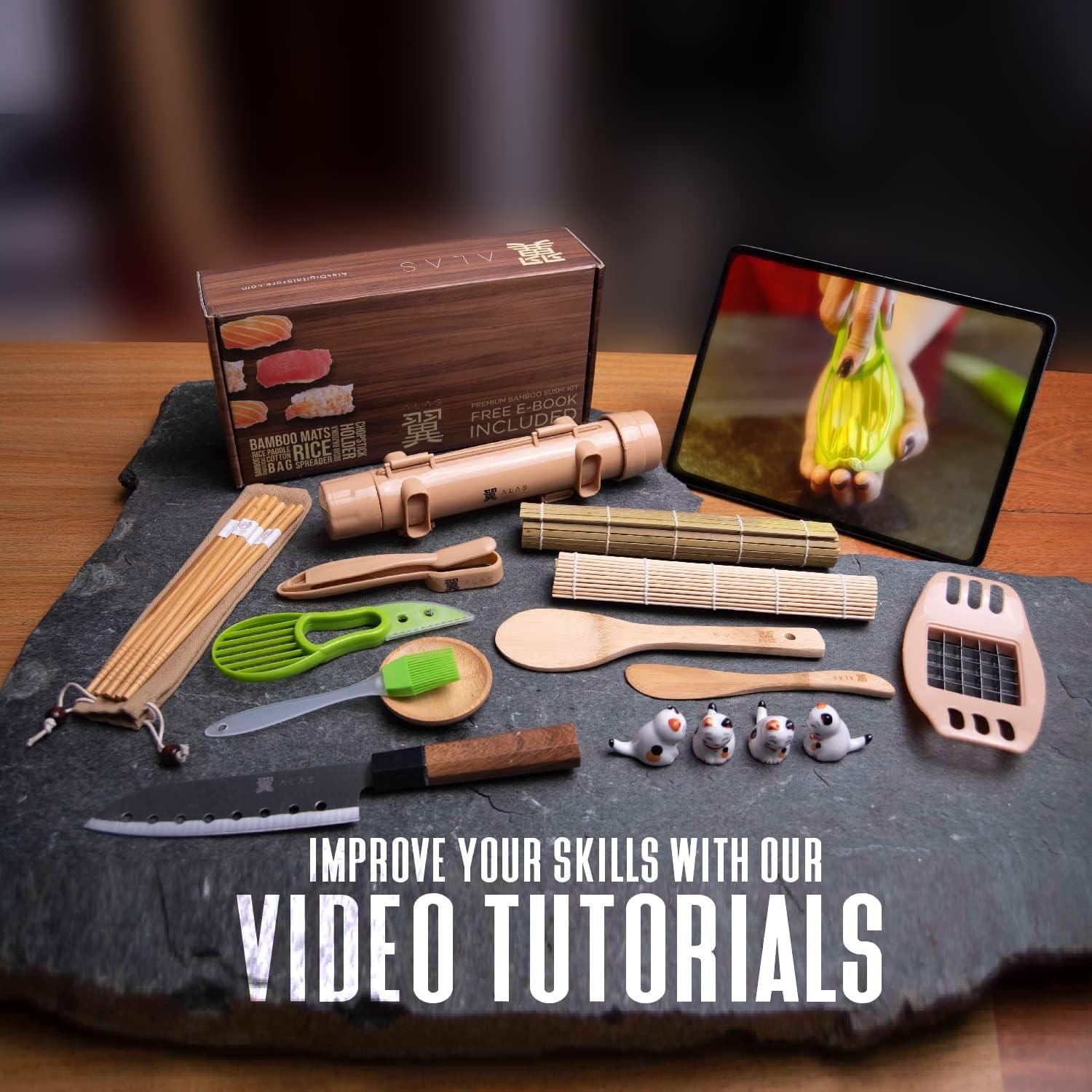 Juego Completo de Sushi 20 Piezas Alas - Kit para Hacer Sushi