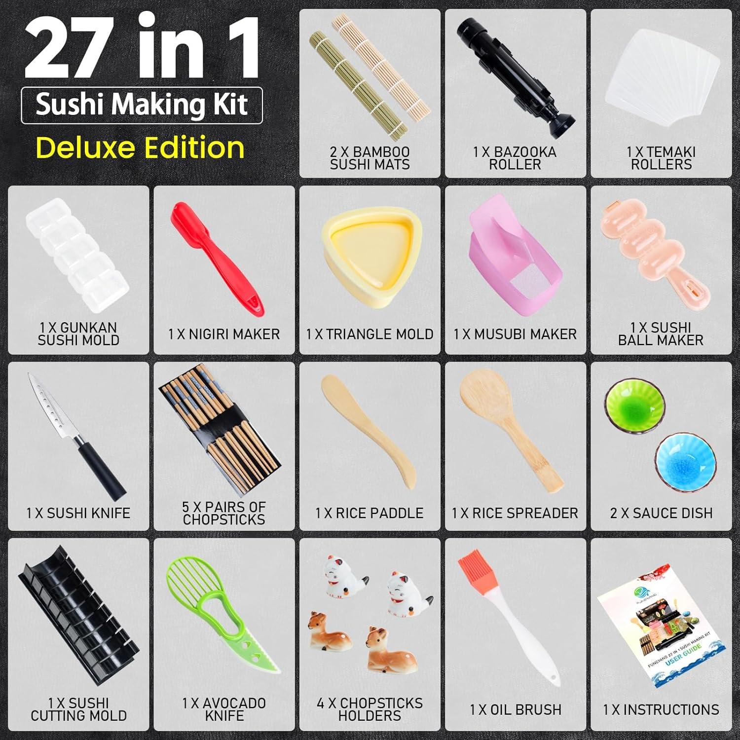 Kit de Hacer Sushi FUNGYAND 27 Piezas Profesional