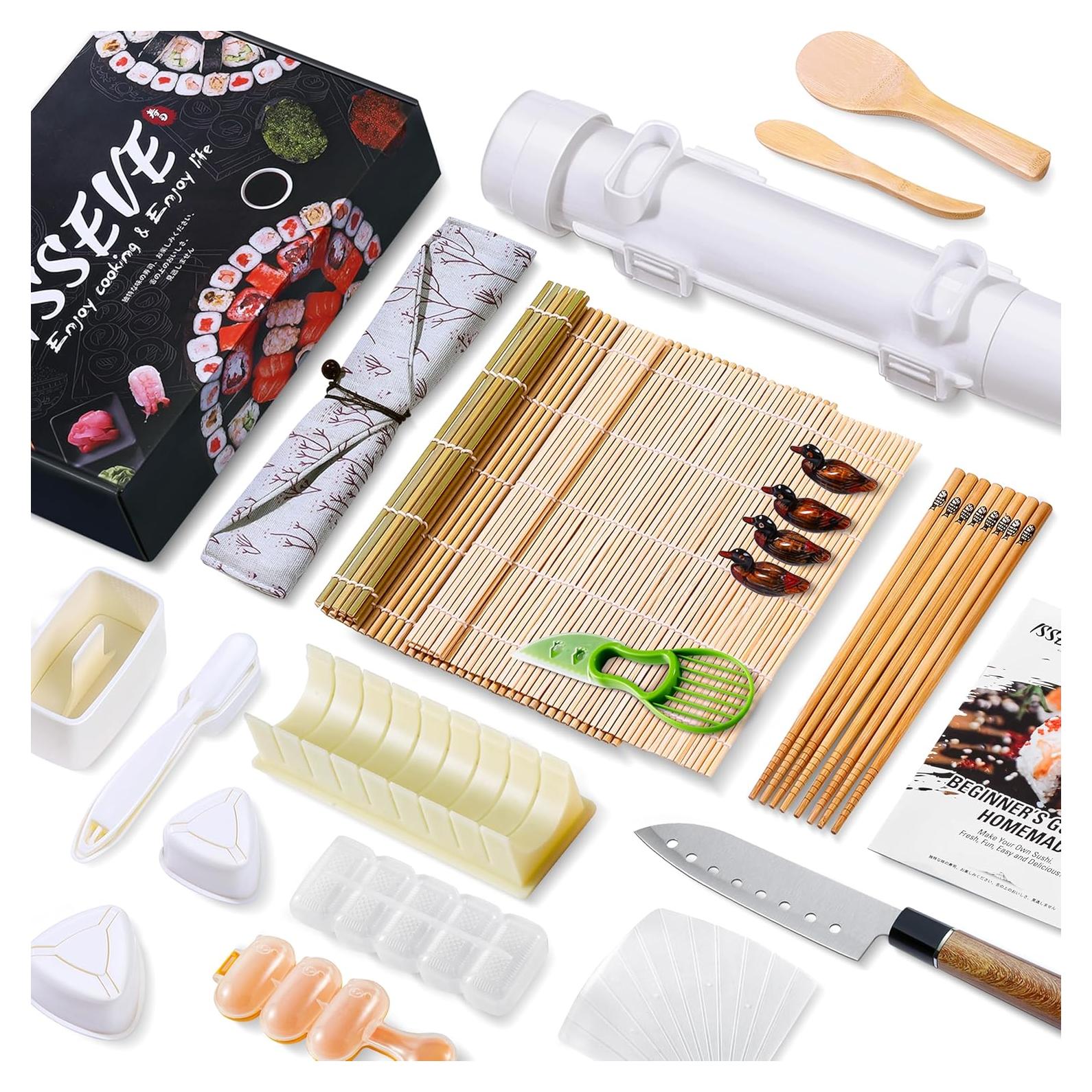 Kit de Hacer Sushi ISSEVE 25 en 1 con Bazooka y Moldes