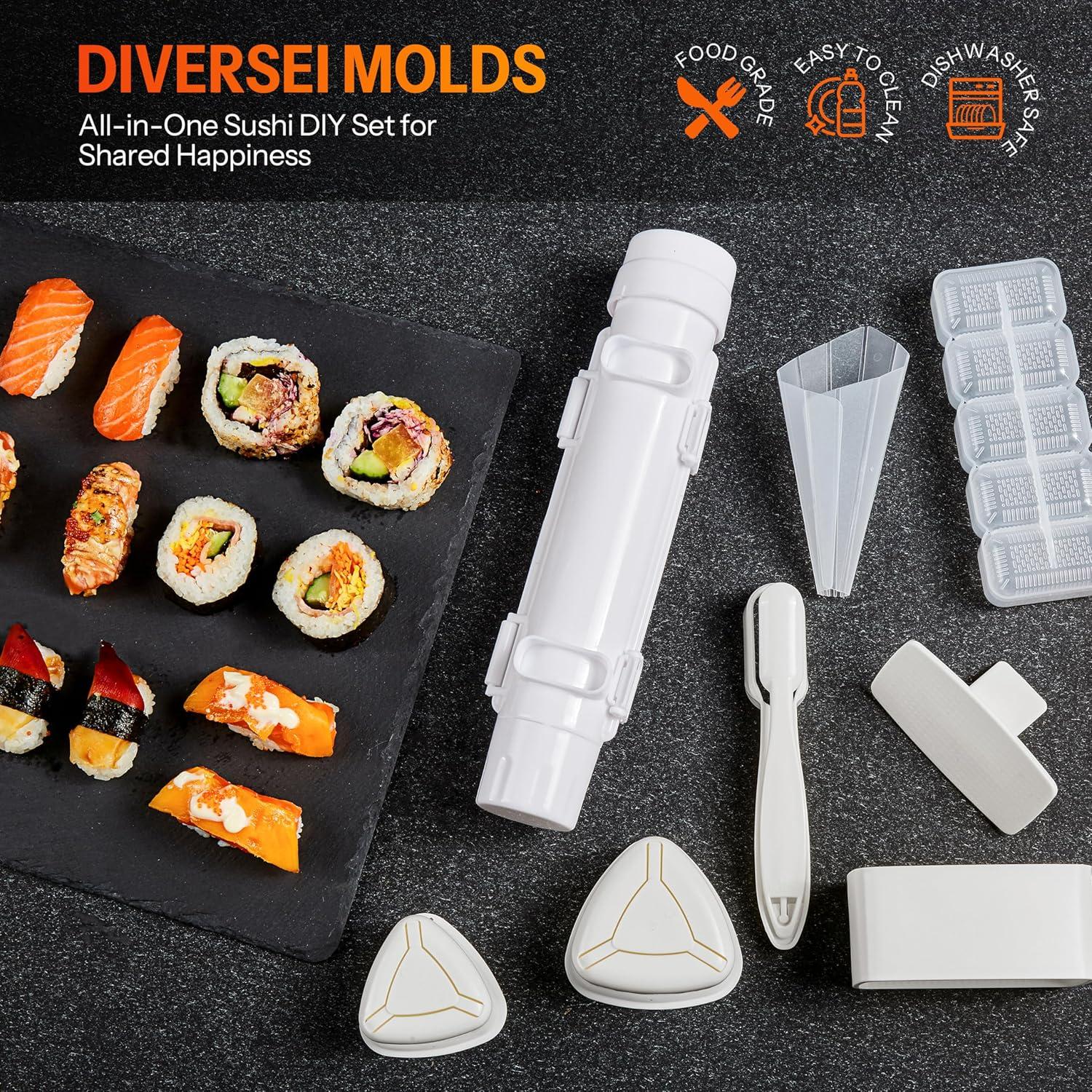 Kit de Hacer Sushi ISSEVE 25 en 1 con Bazooka y Moldes