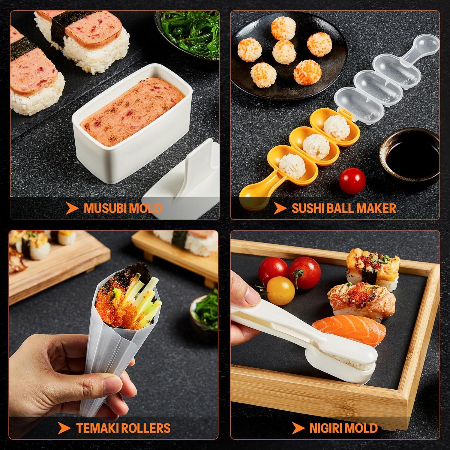 Kit de Hacer Sushi ISSEVE 25 en 1 con Bazooka y Moldes