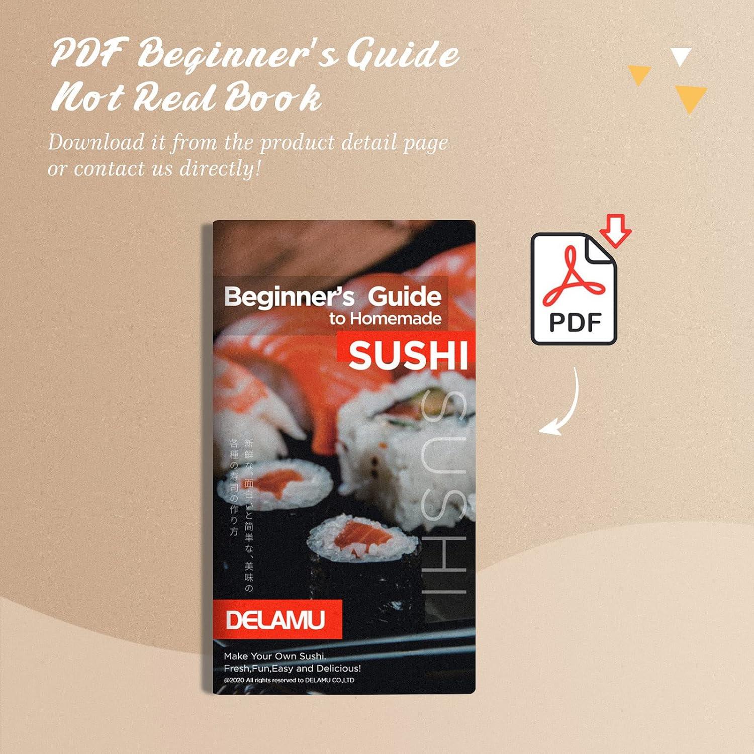 Kit de Hacer Sushi Delamu con 2 Alfombrillas y Utensilios