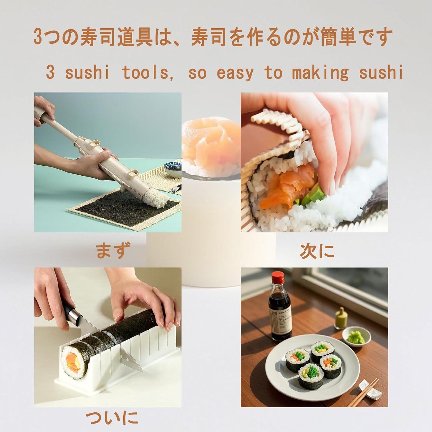 Kit de Hacer Sushi Wtpncil - Bazooka, Esteras y Rodillo