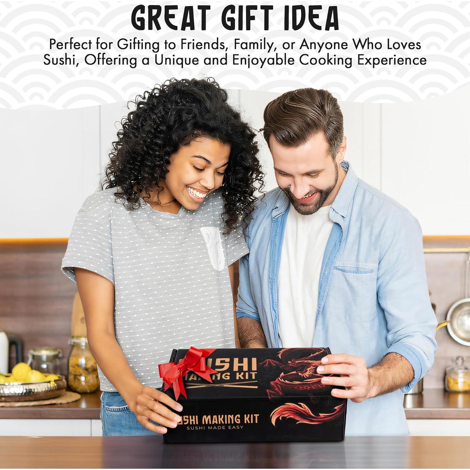 Kit de Hacer Sushi Primely con Bazooka y Estera de Bambú