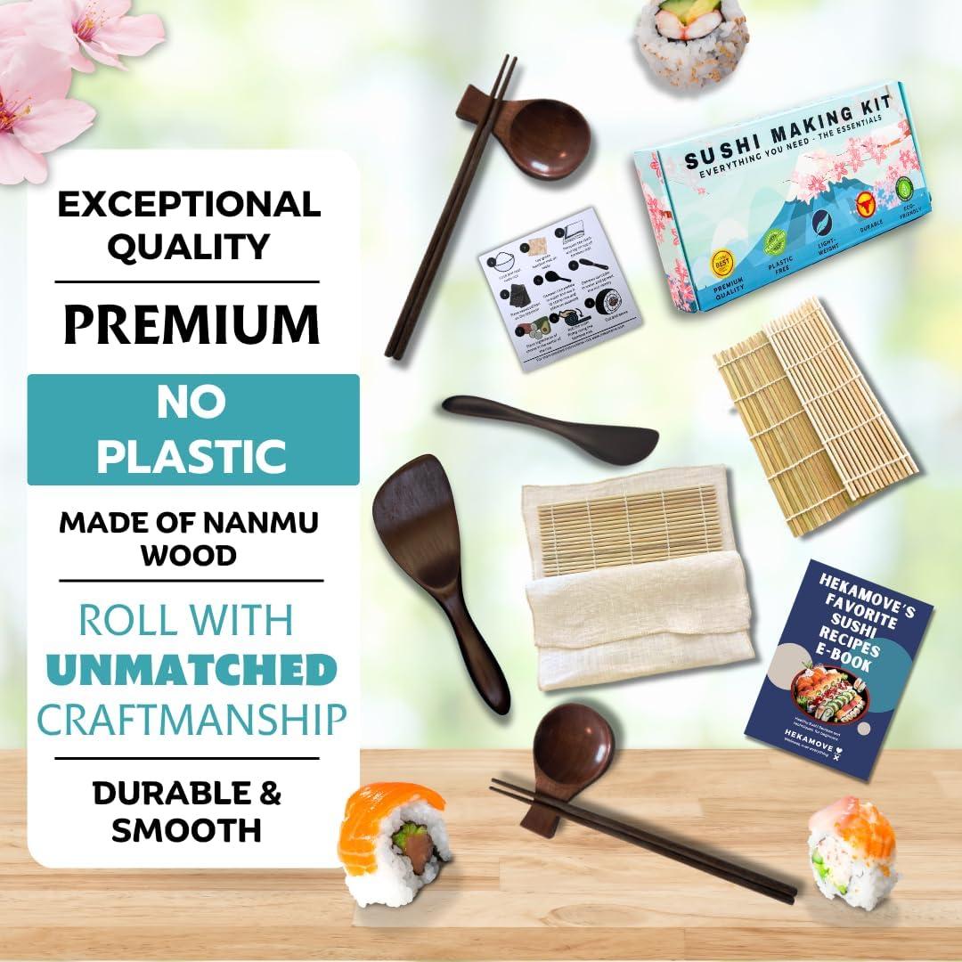 Kit de Sushi HEKAMOVE 10 Piezas Ecológico para Principiantes